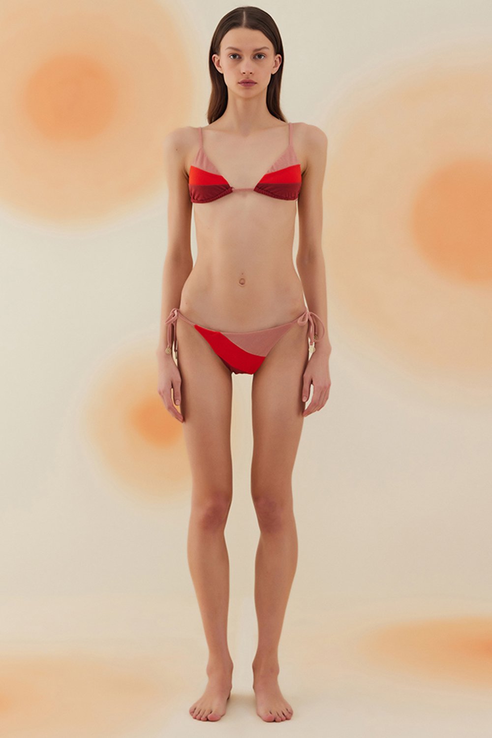 Bonesta-Saguaro Burgundy Terry Üçgen Bikini Takımı-Bikini & Mayo-1-Milagron.com