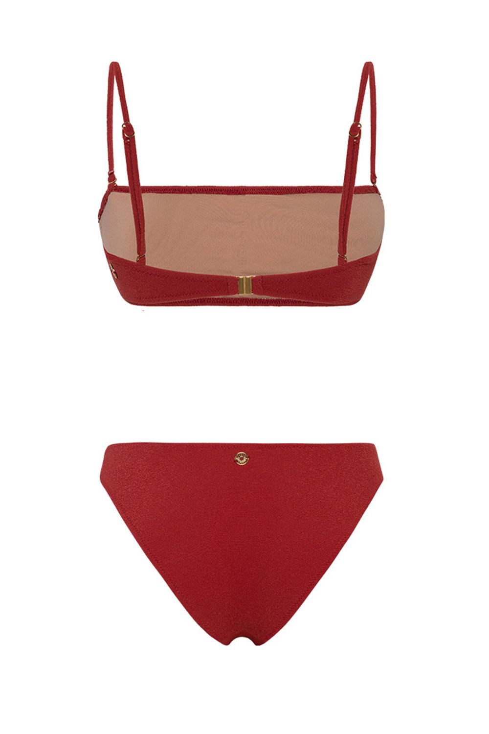Bonesta-Yucca Burgundy Terry Askılı Atlet Bikini Takımı-Bikini & Mayo-9-Milagron.com