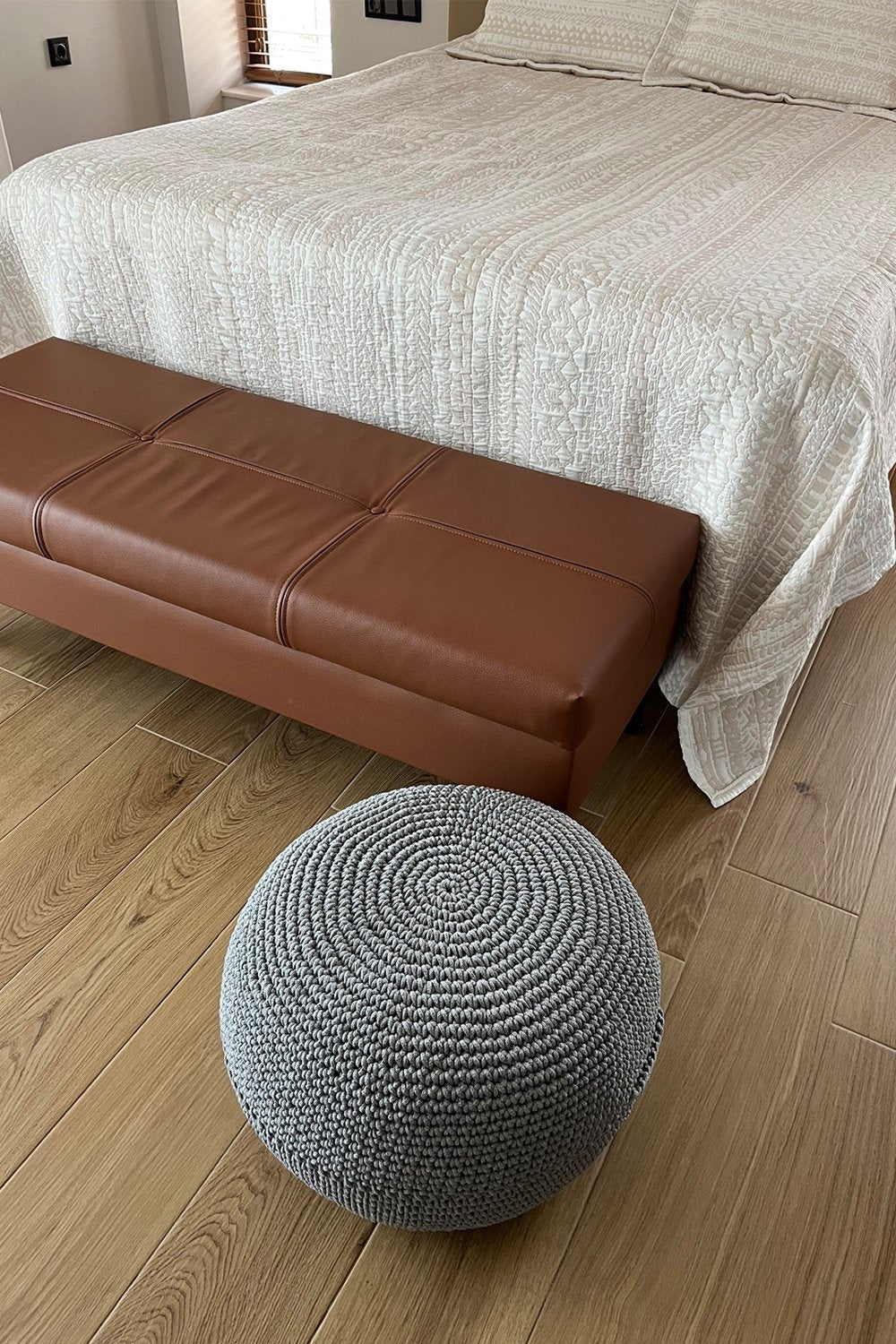 Bonhou-El Yapımı Örgü Saplı Puf-Puf-2-Milagron.com