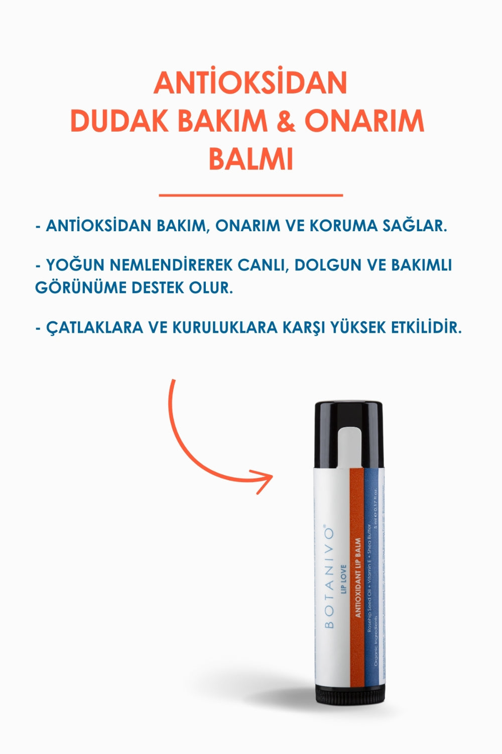 Botanivo-Botanivo Antioksidan Dudak Bakım & Onarım Balmı | Nemlendirici, Besleyici, Koruyucu | Organik | 5 Ml Stick-Lip Balm-2-Milagron.com