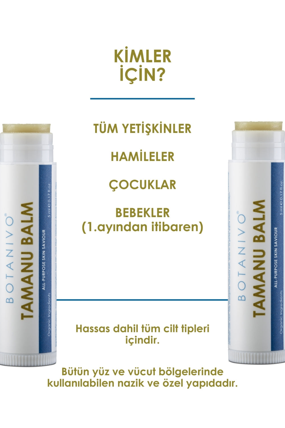 Botanivo-Botanivo Çok Amaçlı Tamanu Balm | Cilt Kurtarıcı, Onarıcı, Yatıştırıcı | Organik İçerikli | 3x5 Ml Stick-Vücut Kremi-6-Milagron.com
