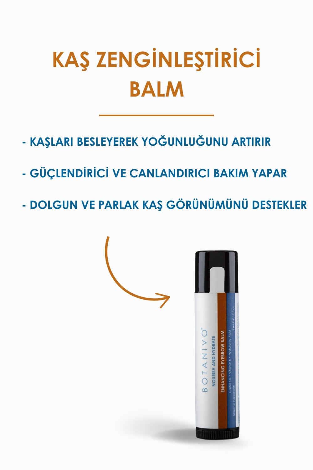 Botanivo-Botanivo Kaş Zenginleştirici & Besleyici Balm | Güçlü, Canlı, Dolgun Kaşlar | Organik İçerikli | 2x5 Ml Stick-Kirpik Serumu-3-Milagron.com