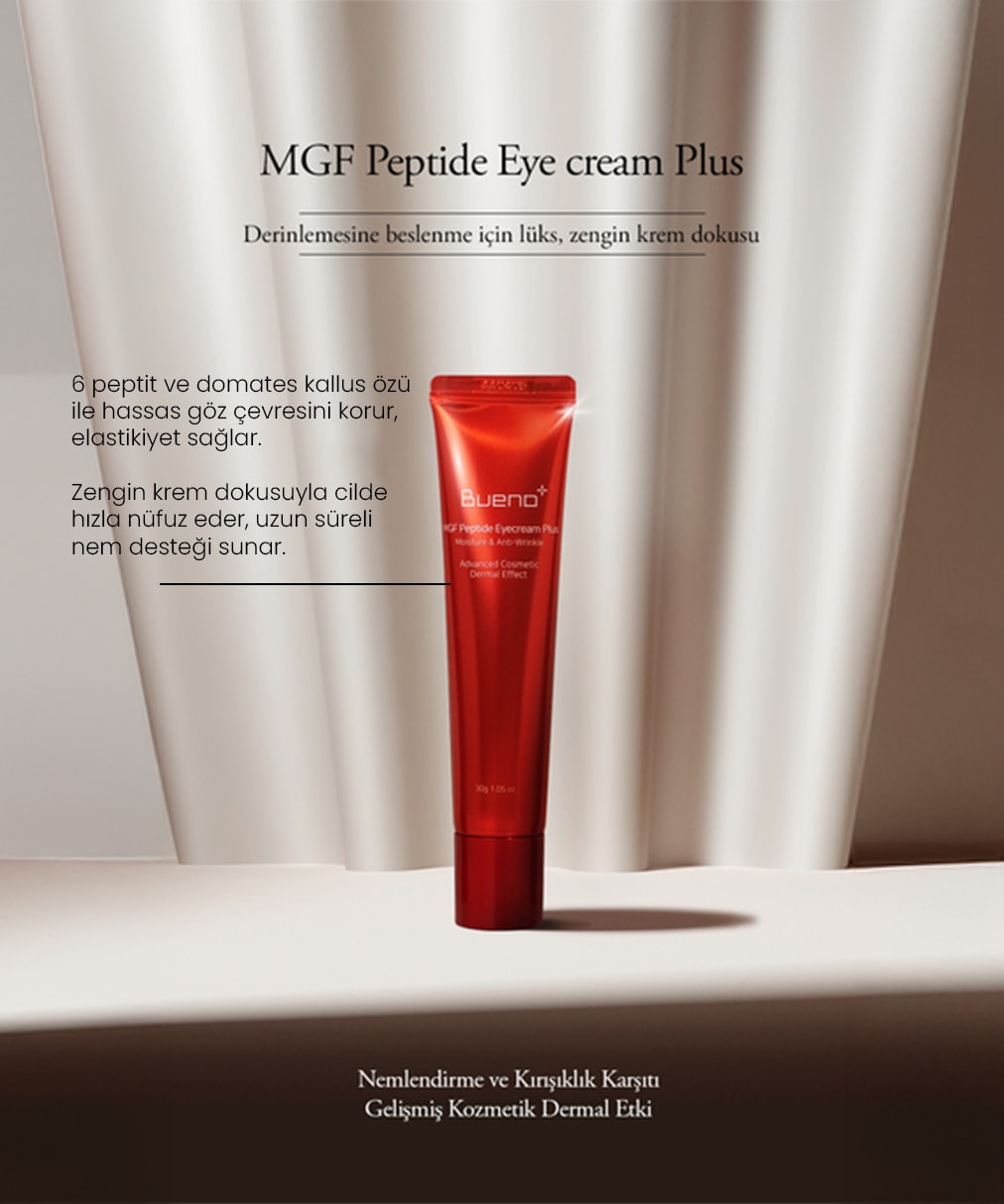 Bueno+ Mgf Peptide Eye Cream Plus - Yaşlanma Karşıtı Nemlendirici Göz Kremi 30 Gr