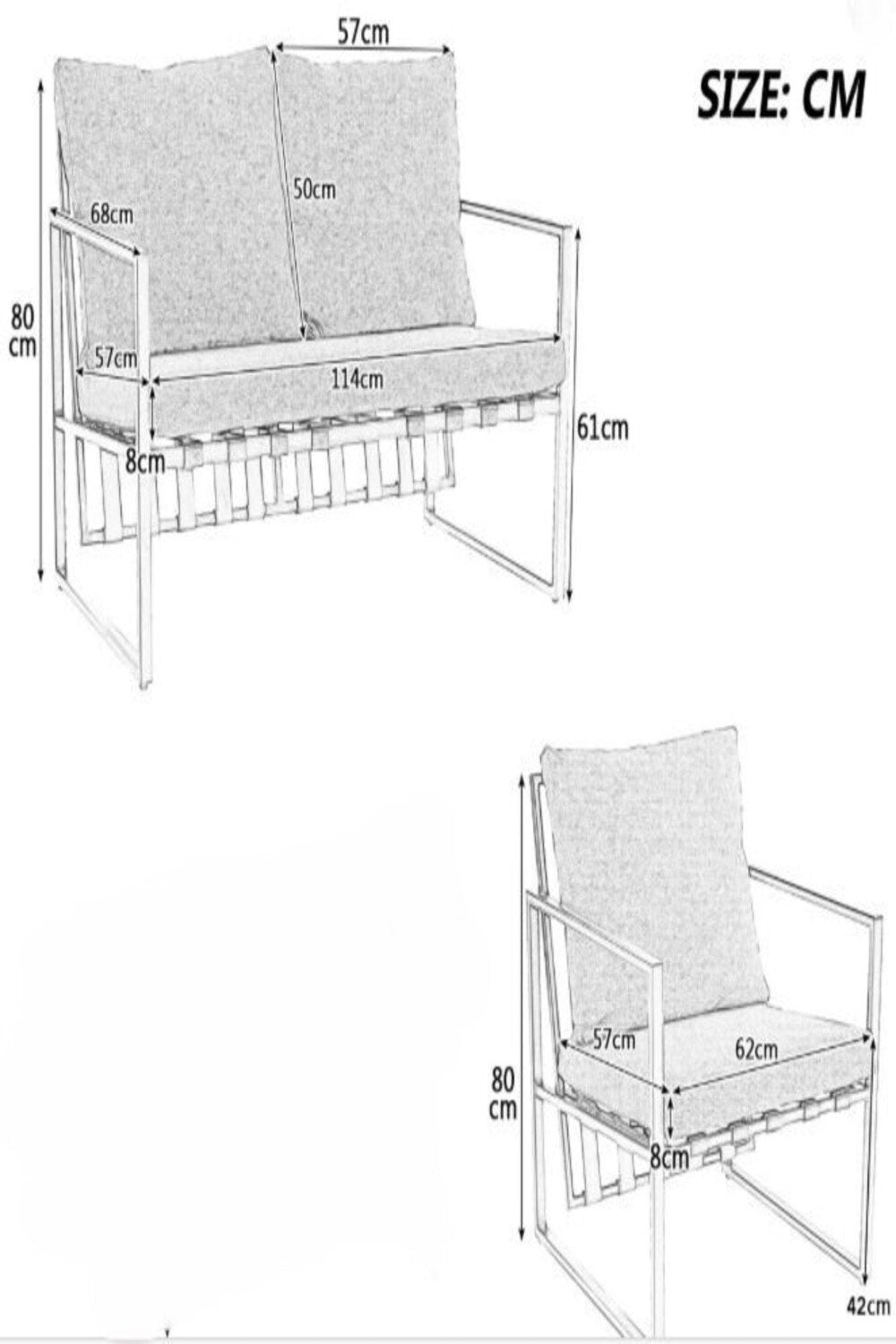 By Kalkan-Jardi̇n'e Premium Metal Bahçe Oturma Takimi-Bahçe Mobilyası-10-Milagron.com
