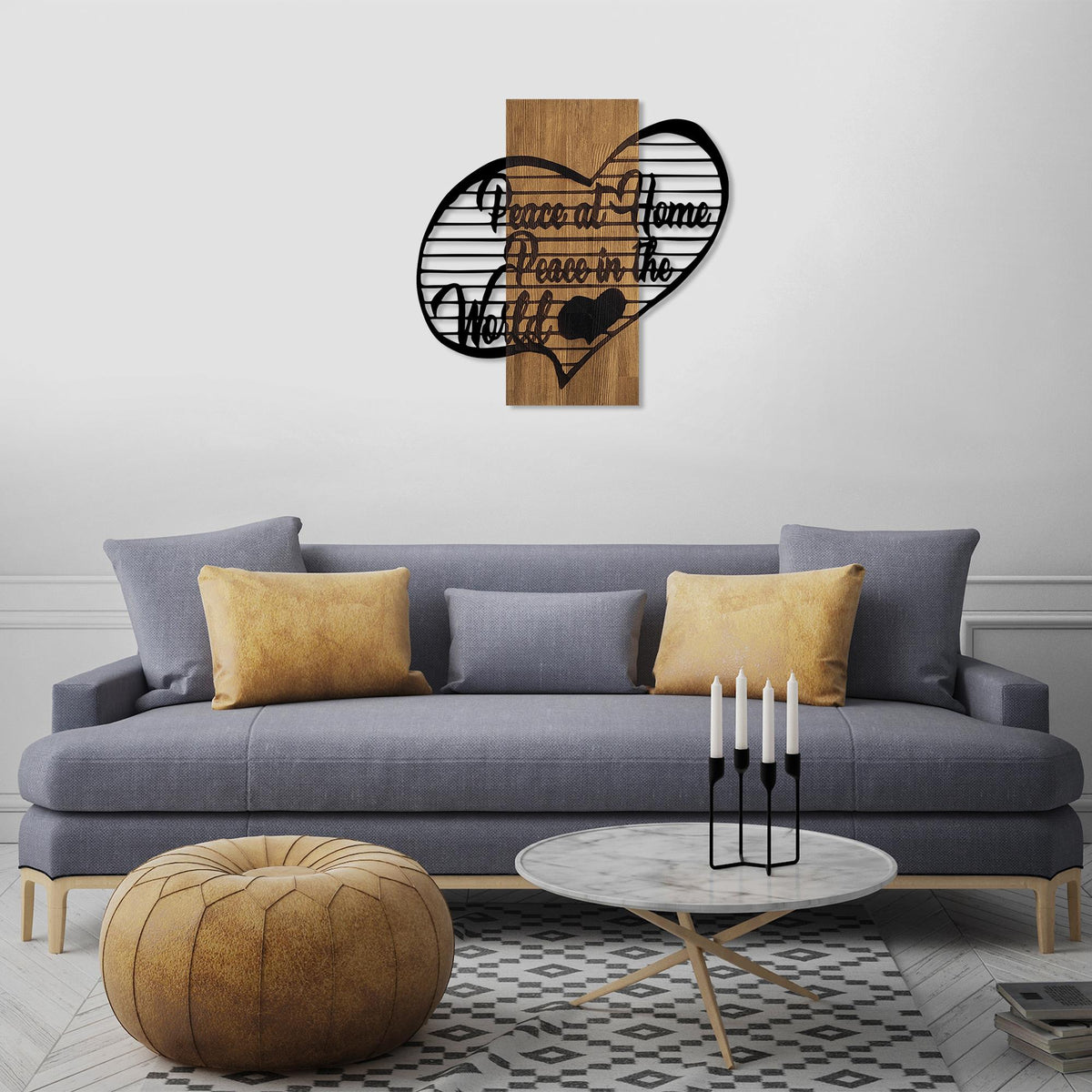 Ma-360 Ahşap Metal Duvar Tablosu