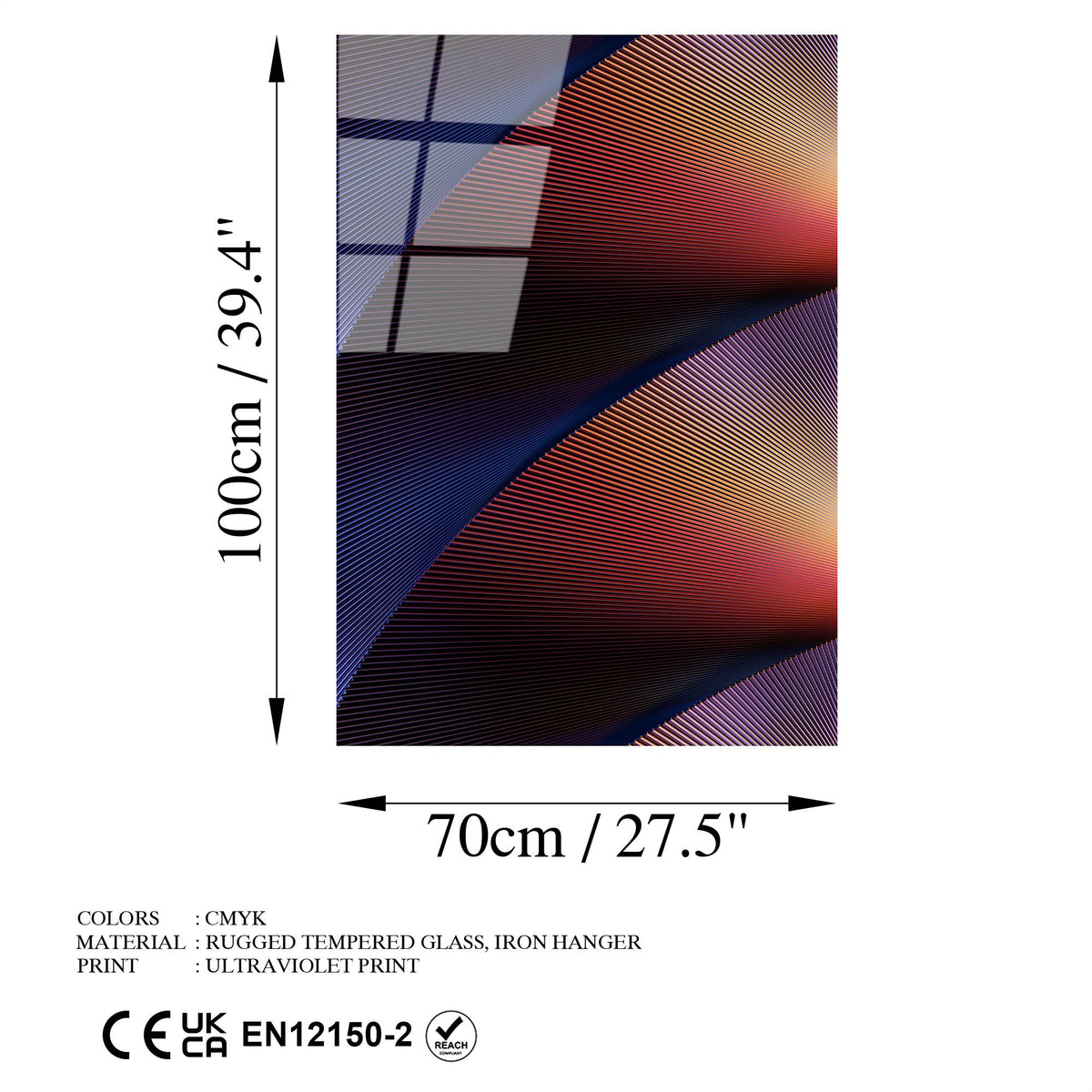 Uv-117 Baskılı Cam Dikdörtgen Duvar Tablosu