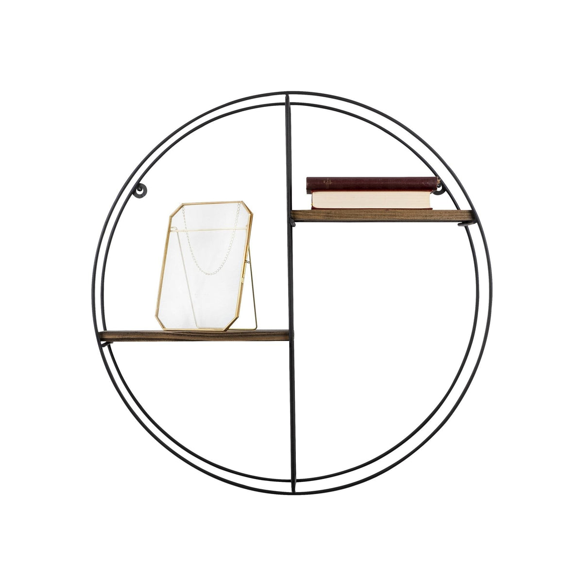Cm-002-Srk Dekoratif Ahşap Metal Duvar Rafı