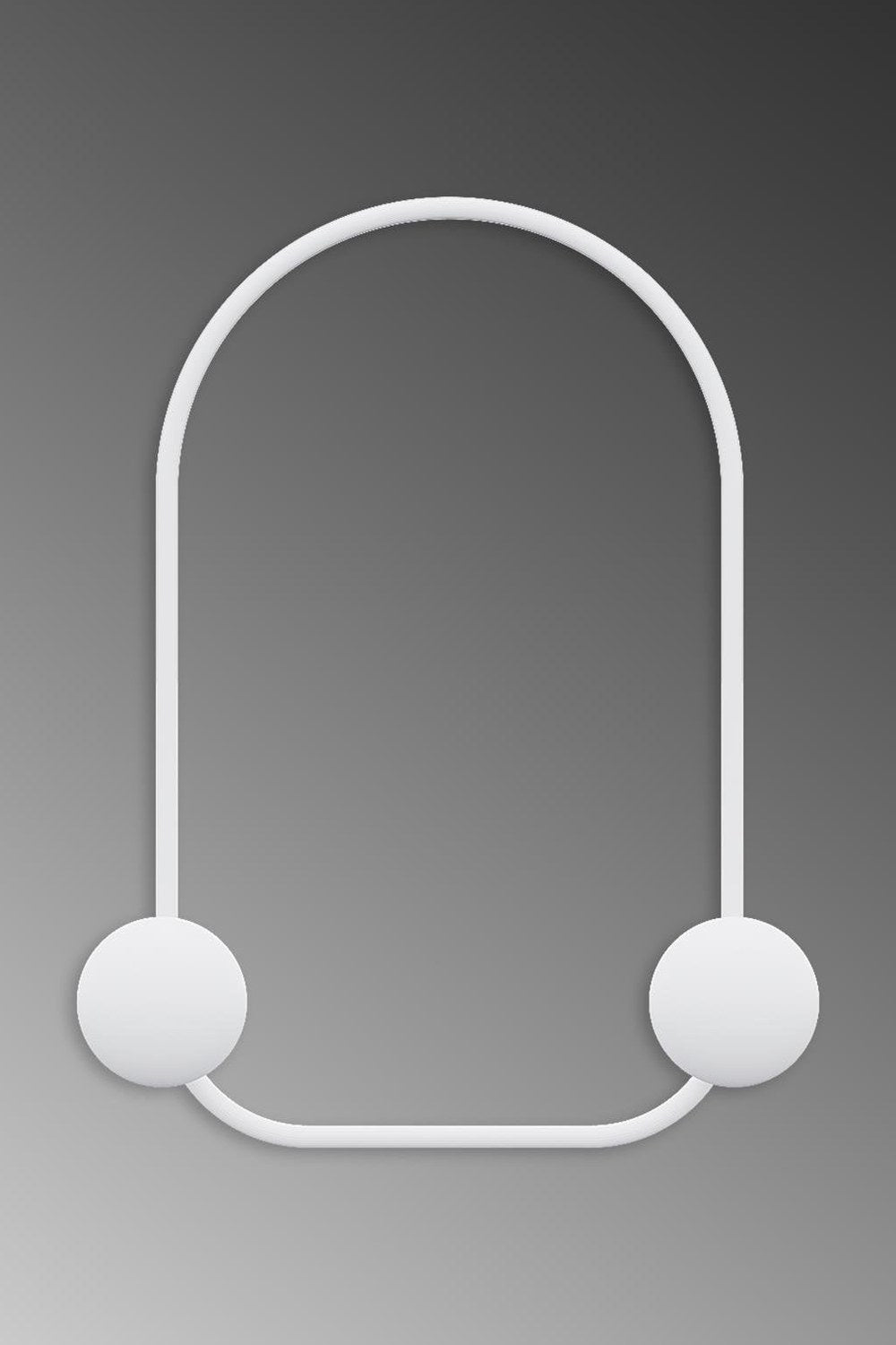 Dekoratif Metal Askılık, Beyaz - 25x7x33 Cm - 1