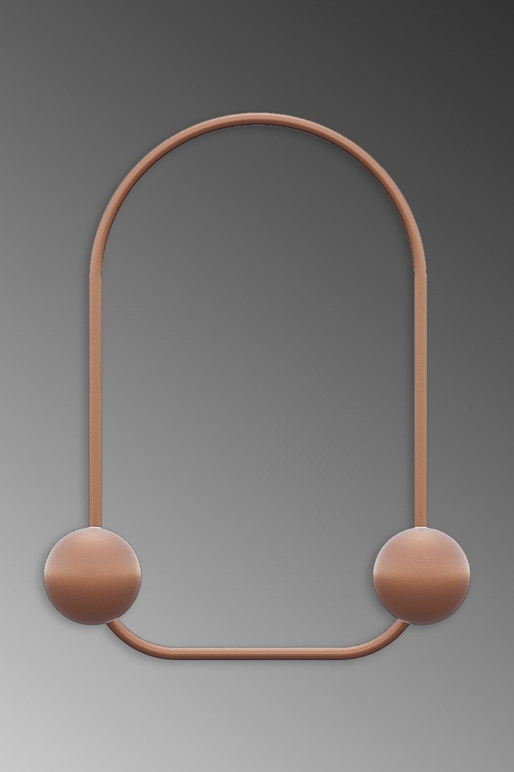 Dekoratif Metal Askılık, Mat Bakır - 25x7x33 Cm - 1