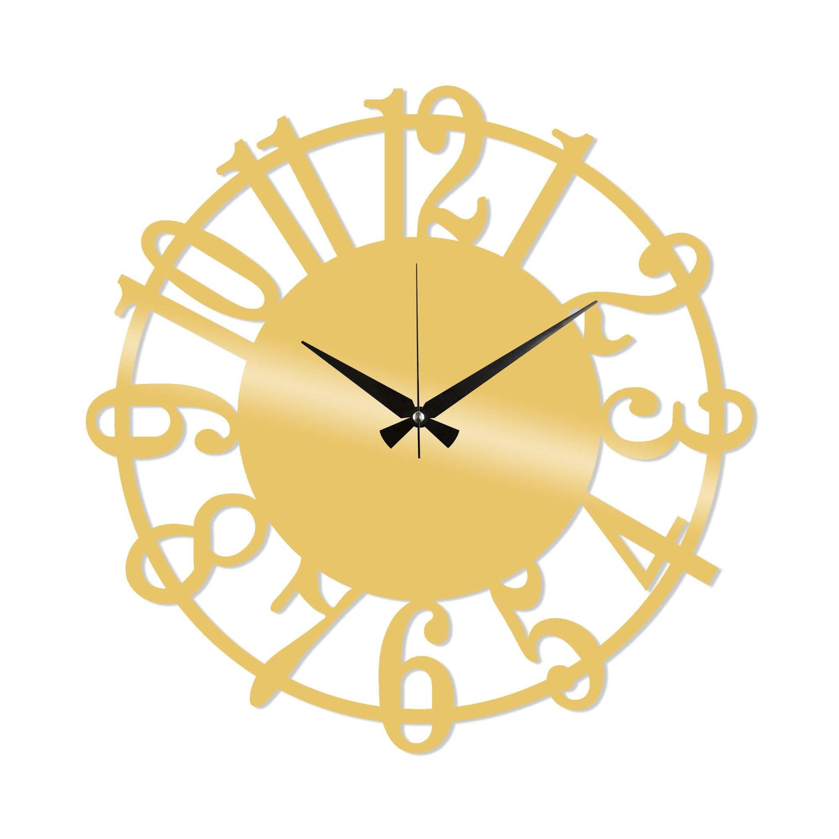 Watch-015-A Dekoratif Metal Duvar Saati