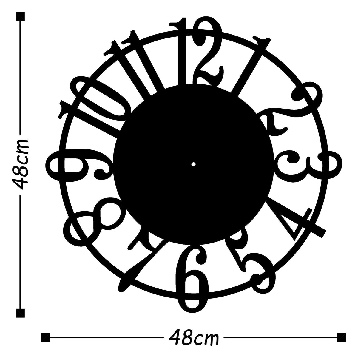 Watch-015-A Dekoratif Metal Duvar Saati