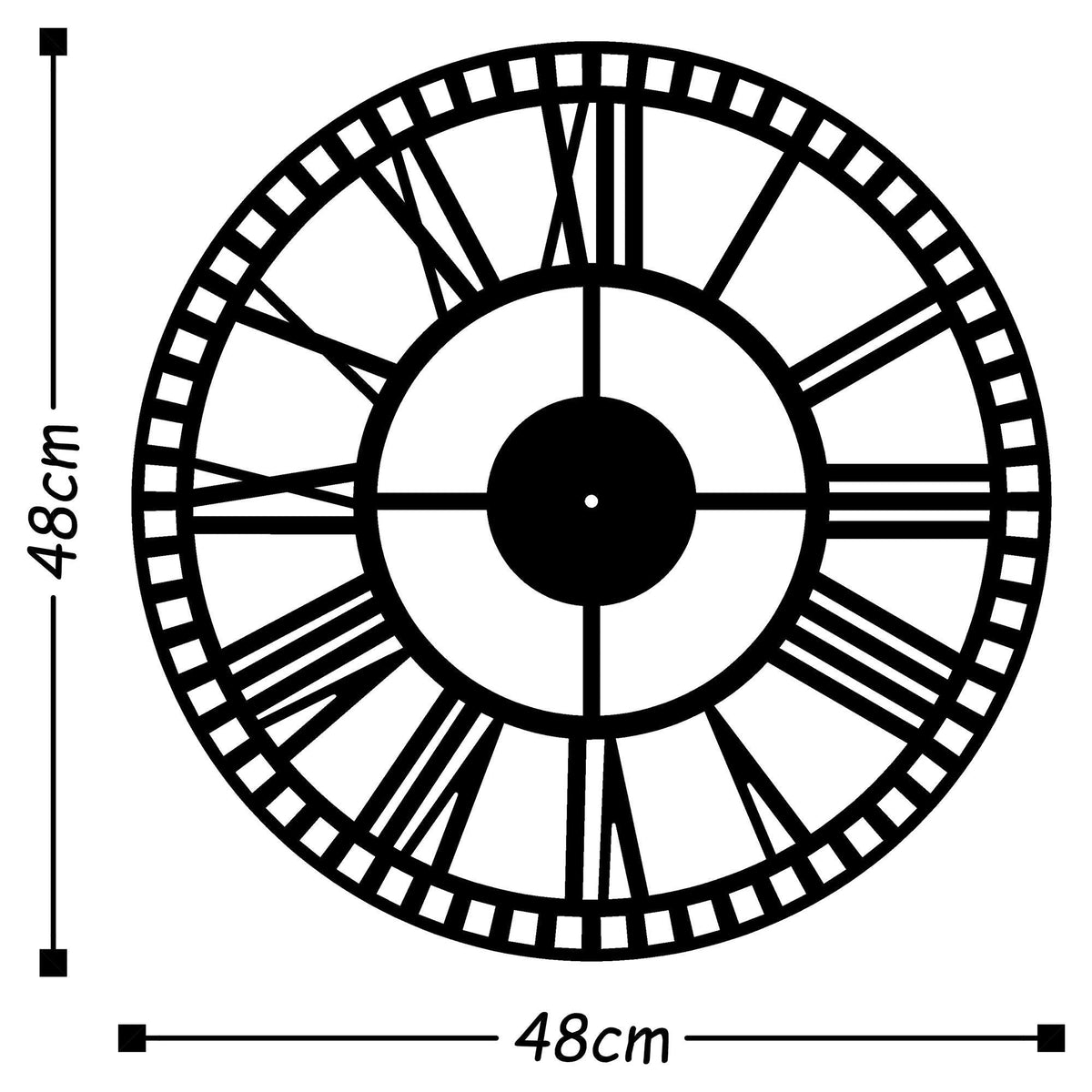 Watch-010-A Dekoratif Metal Duvar Saati