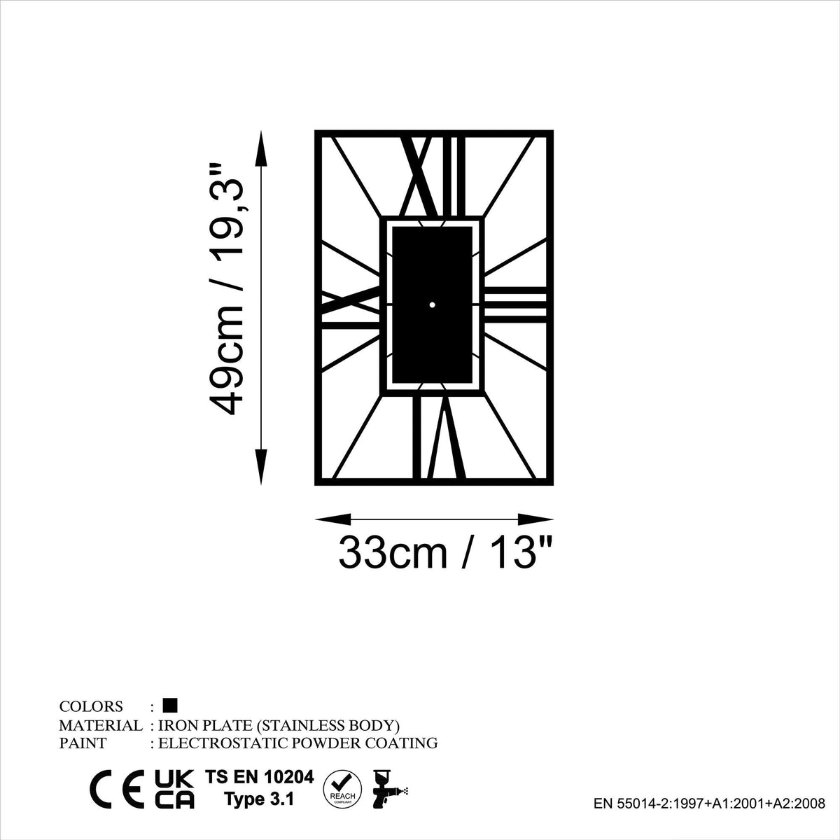 Watch-047 Dekoratif Metal Duvar Saati