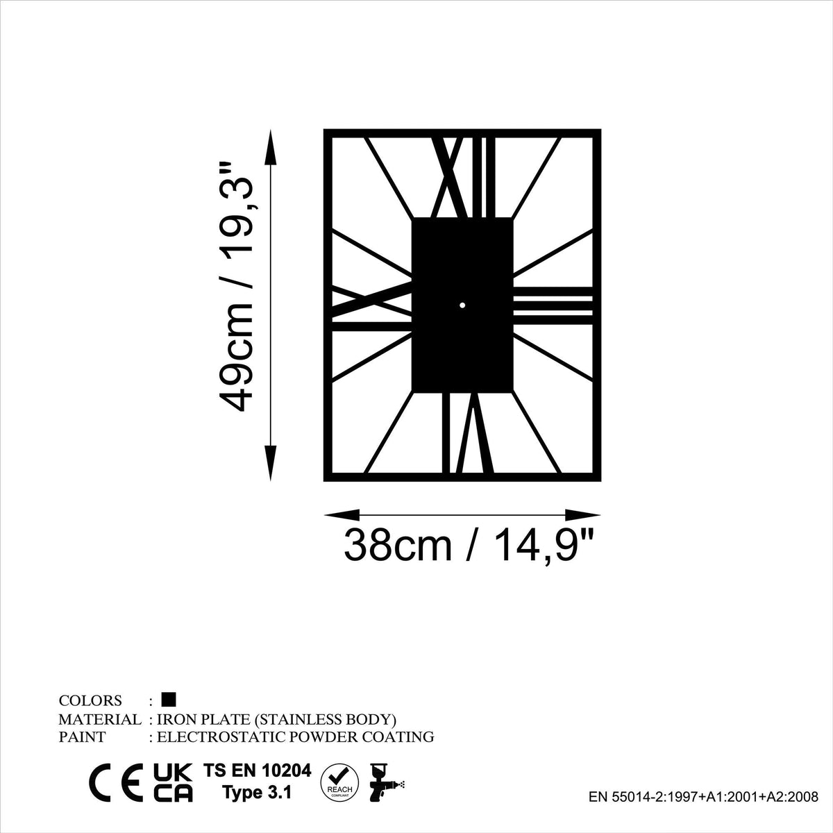 Watch-046 Dekoratif Metal Duvar Saati