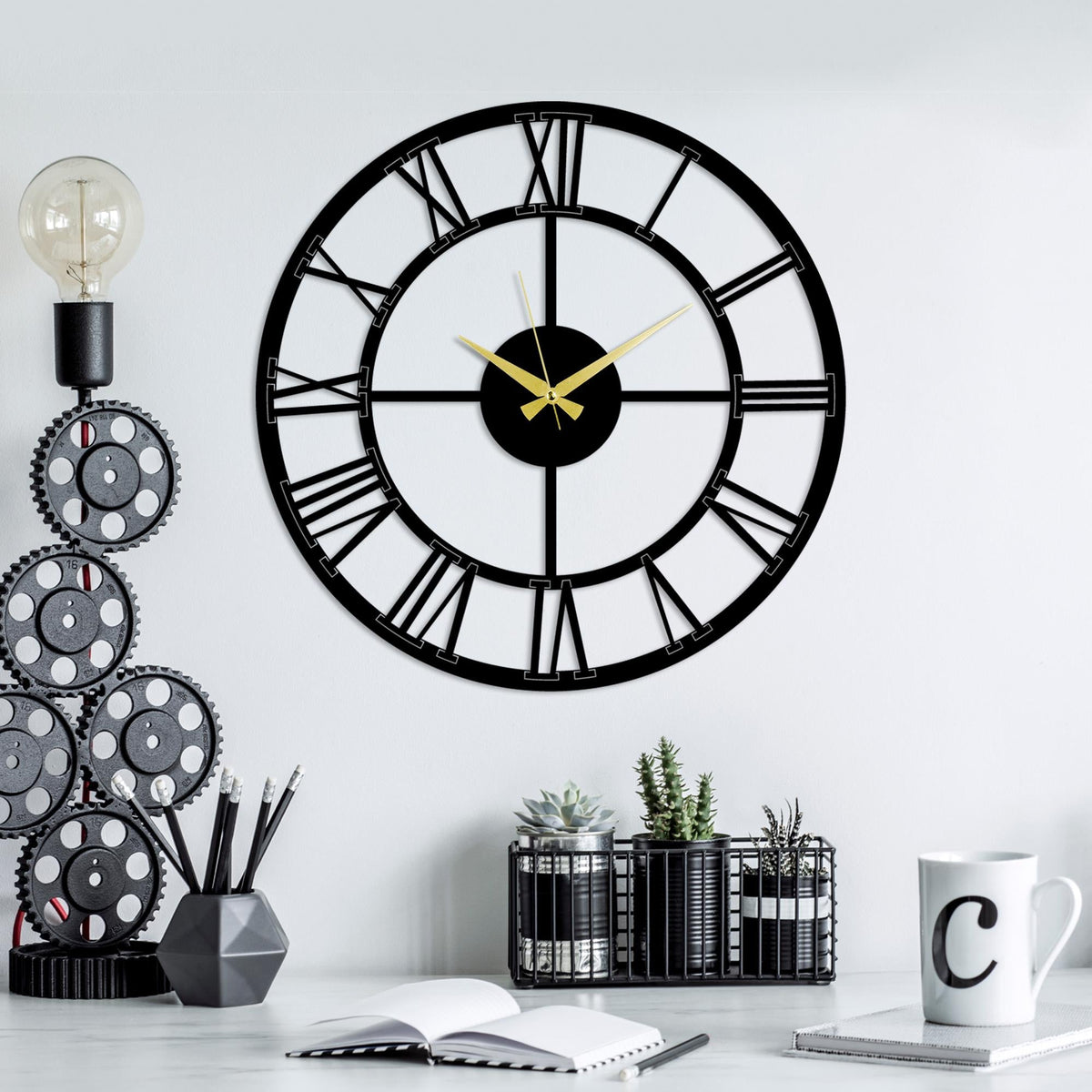 Watch-80 Dekoratif Metal Duvar Saati