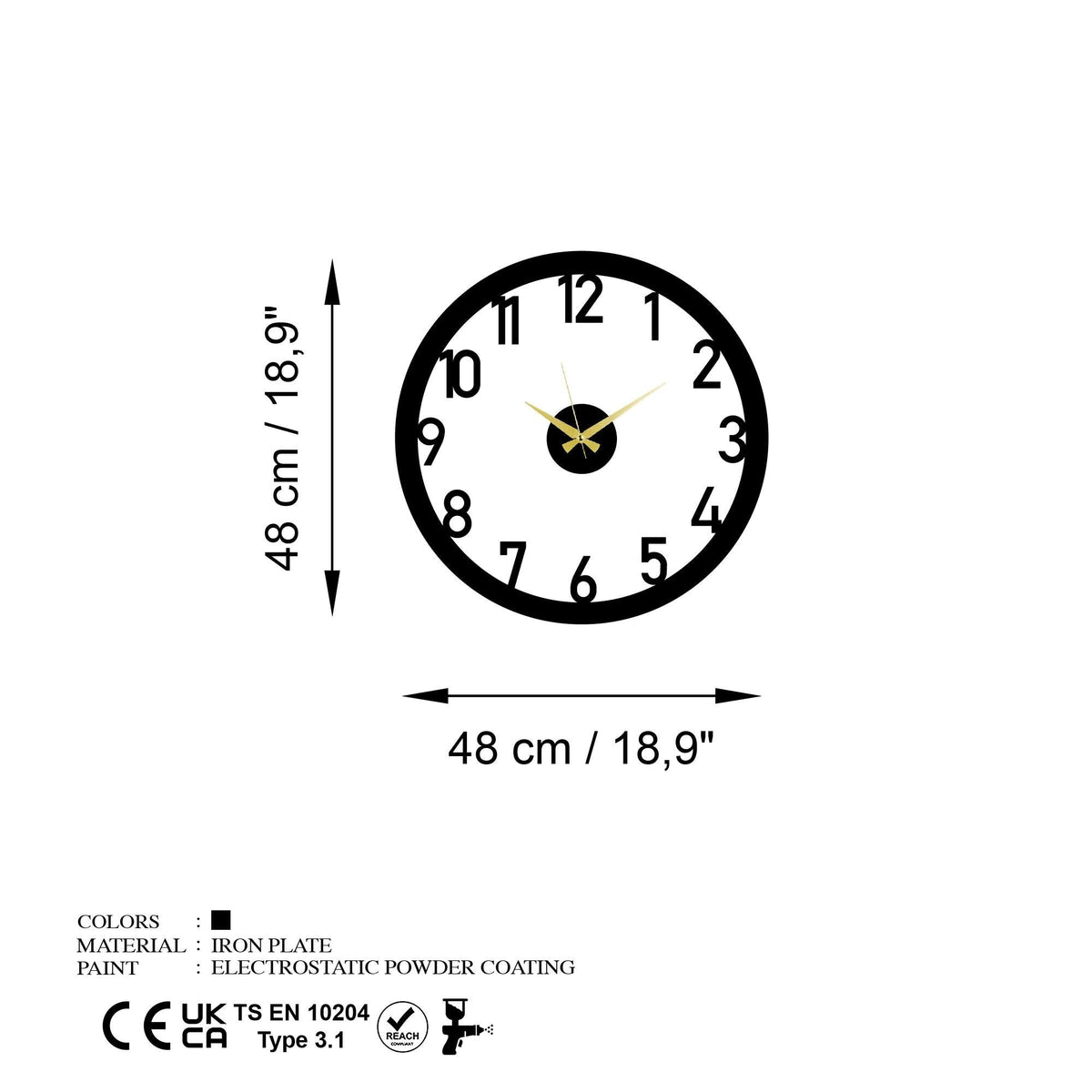 Watch-83 Dekoratif Metal Duvar Saati