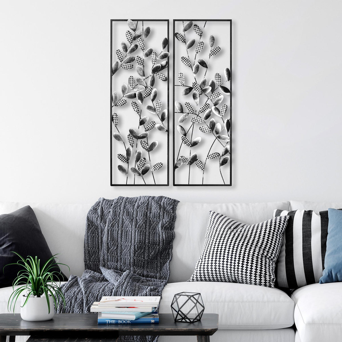 Bys-094 Dekoratif 2'Li Metal Duvar Tablosu