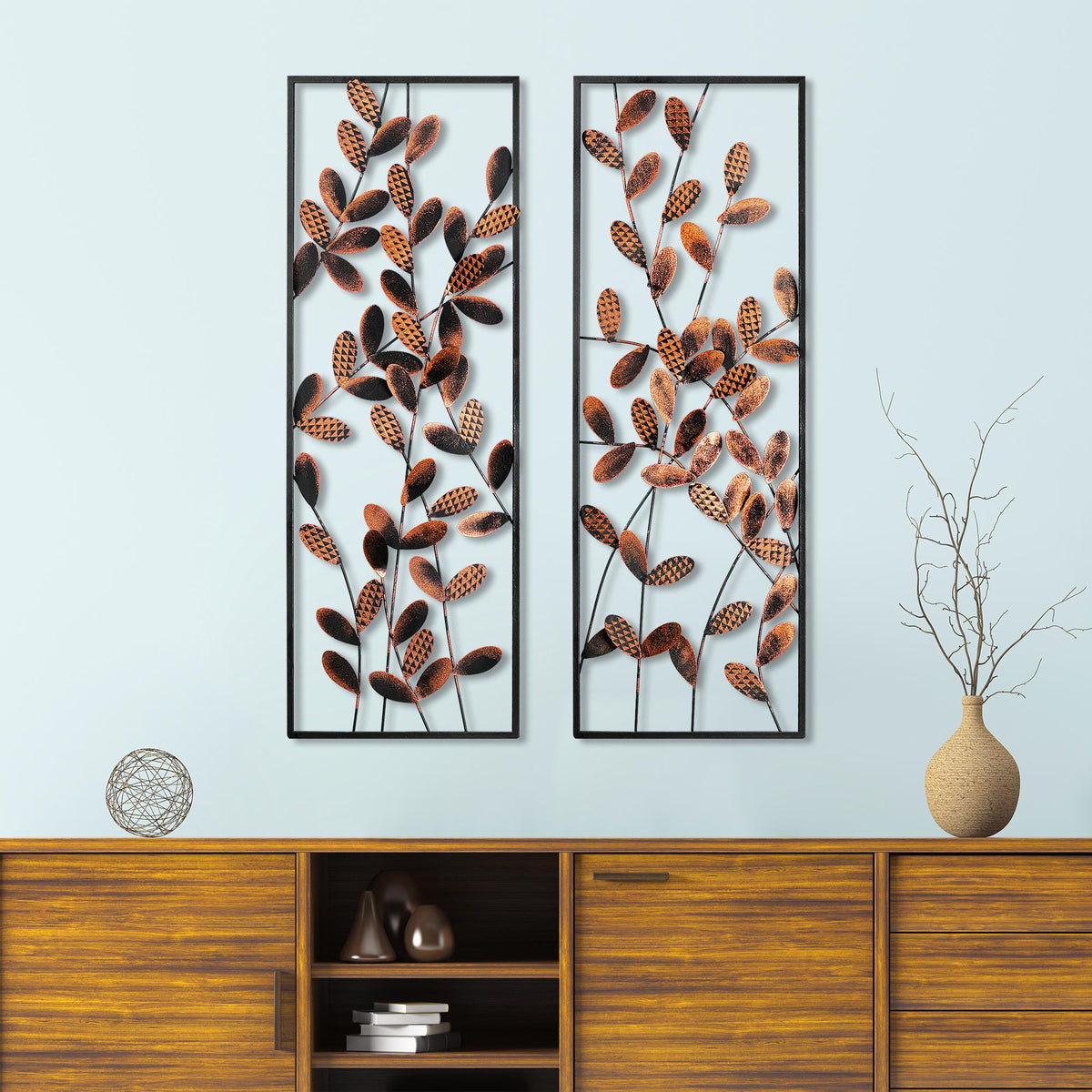 Bys-094-B Dekoratif 2'Li Metal Duvar Tablosu