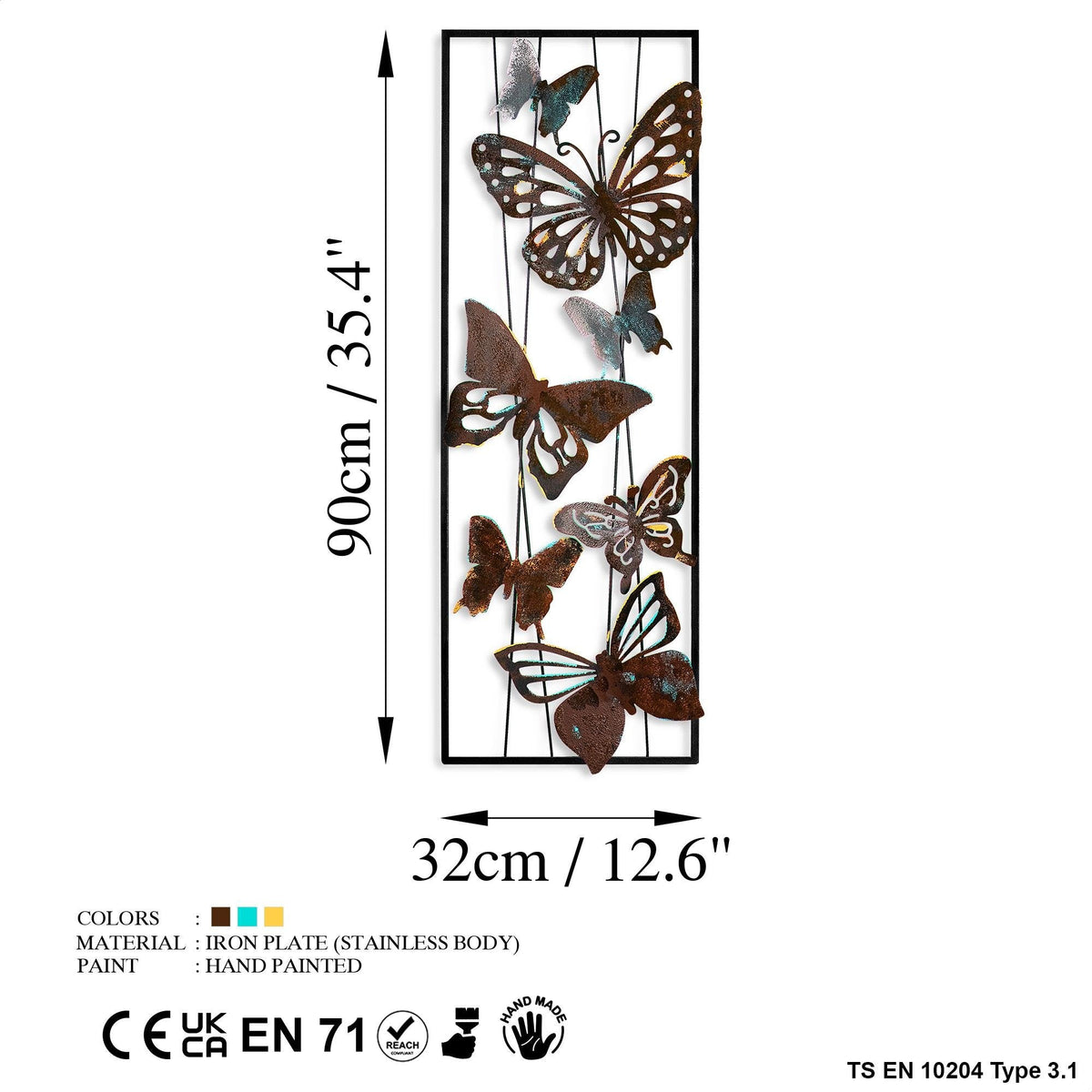 Bys-028-B Dekoratif Metal Duvar Tablosu