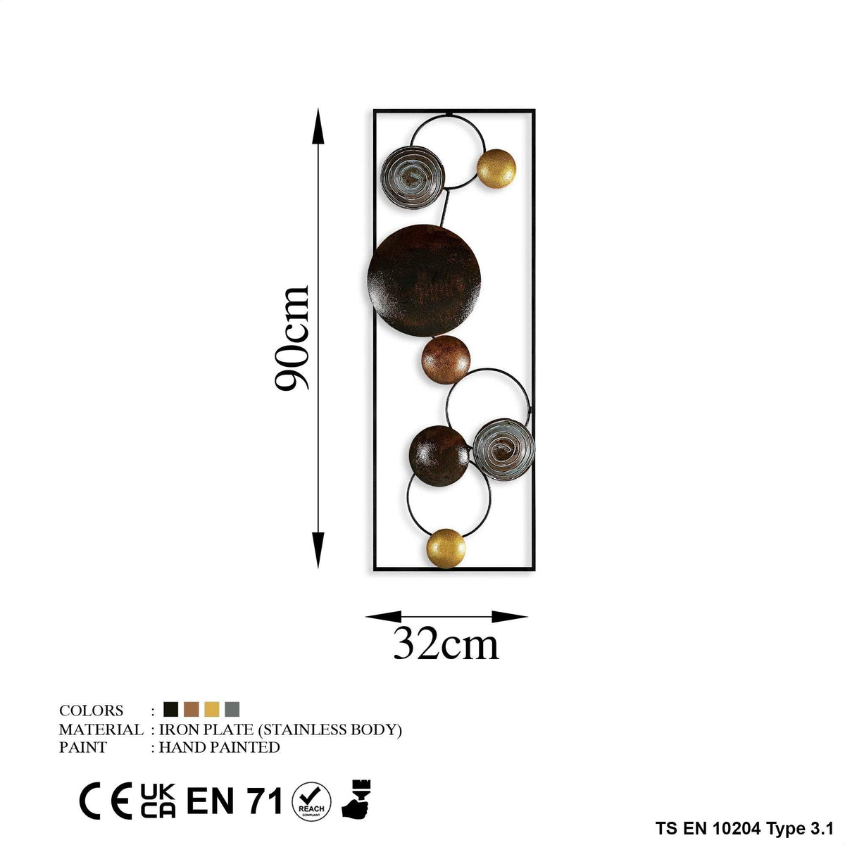 Bys-123 Dekoratif Metal Duvar Tablosu