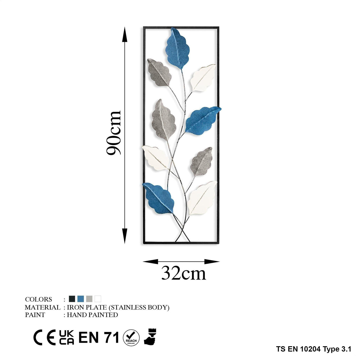 Bys-096-A Dekoratif Metal Duvar Tablosu
