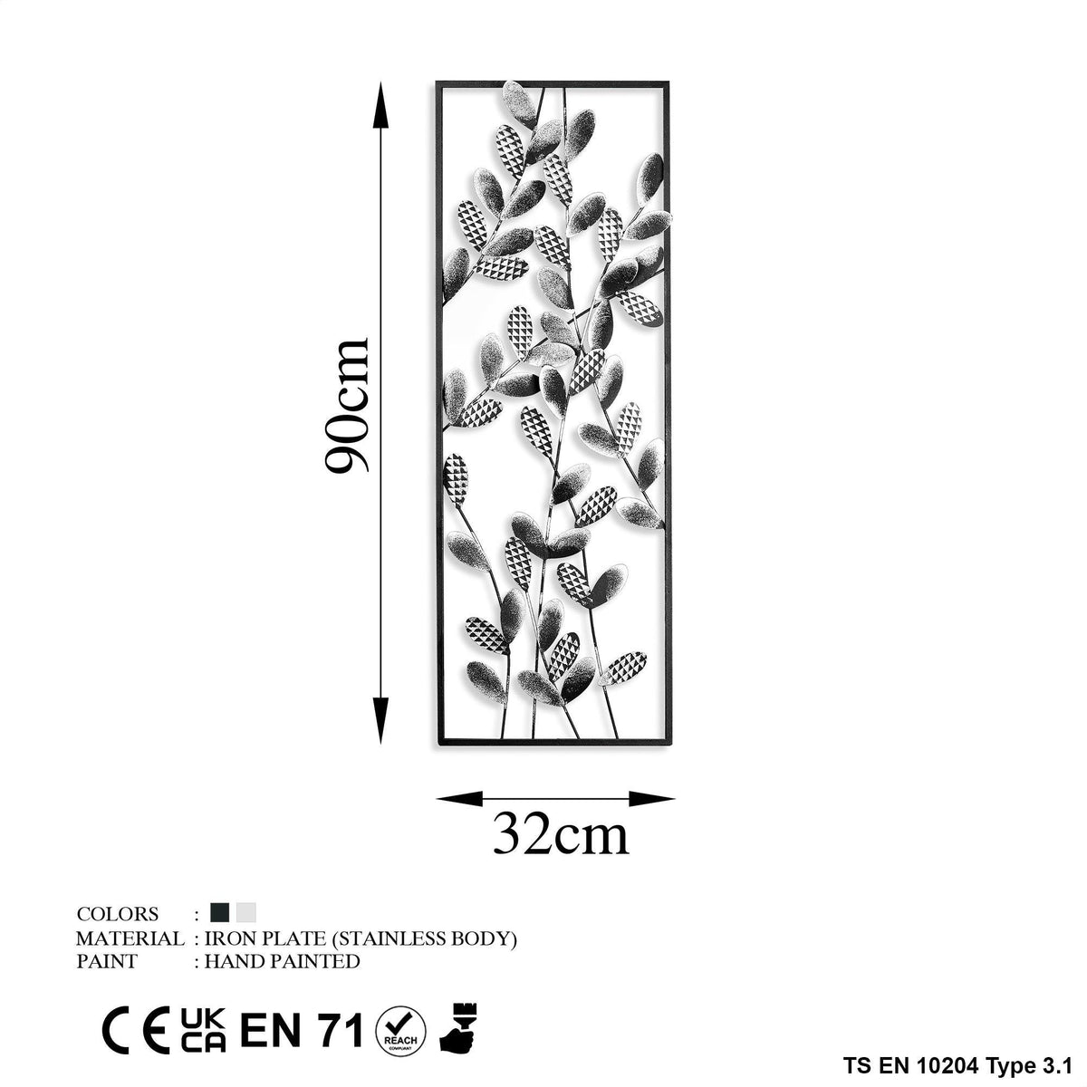 Bys-095 Dekoratif Metal Duvar Tablosu