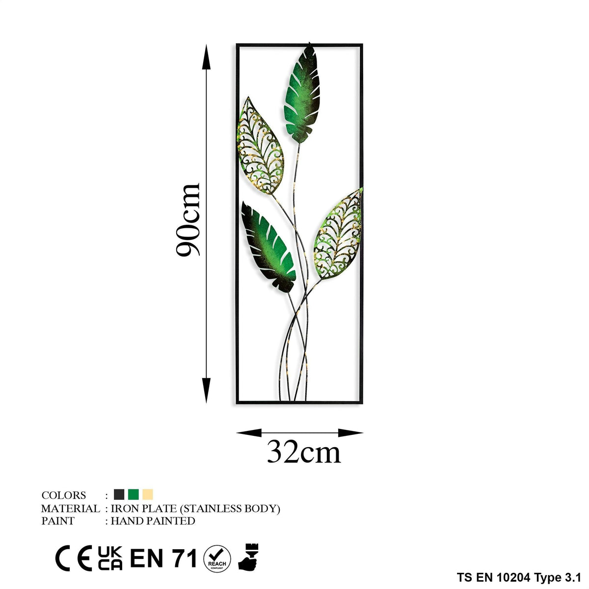 Bys-032-A Dekoratif Metal Duvar Tablosu