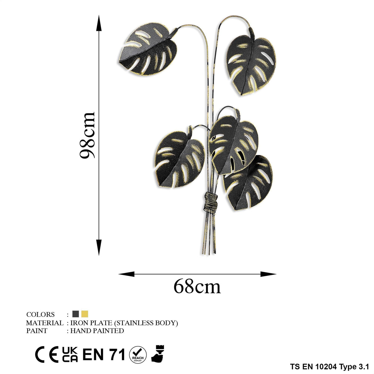 Bys-049-A Dekoratif Metal Duvar Tablosu
