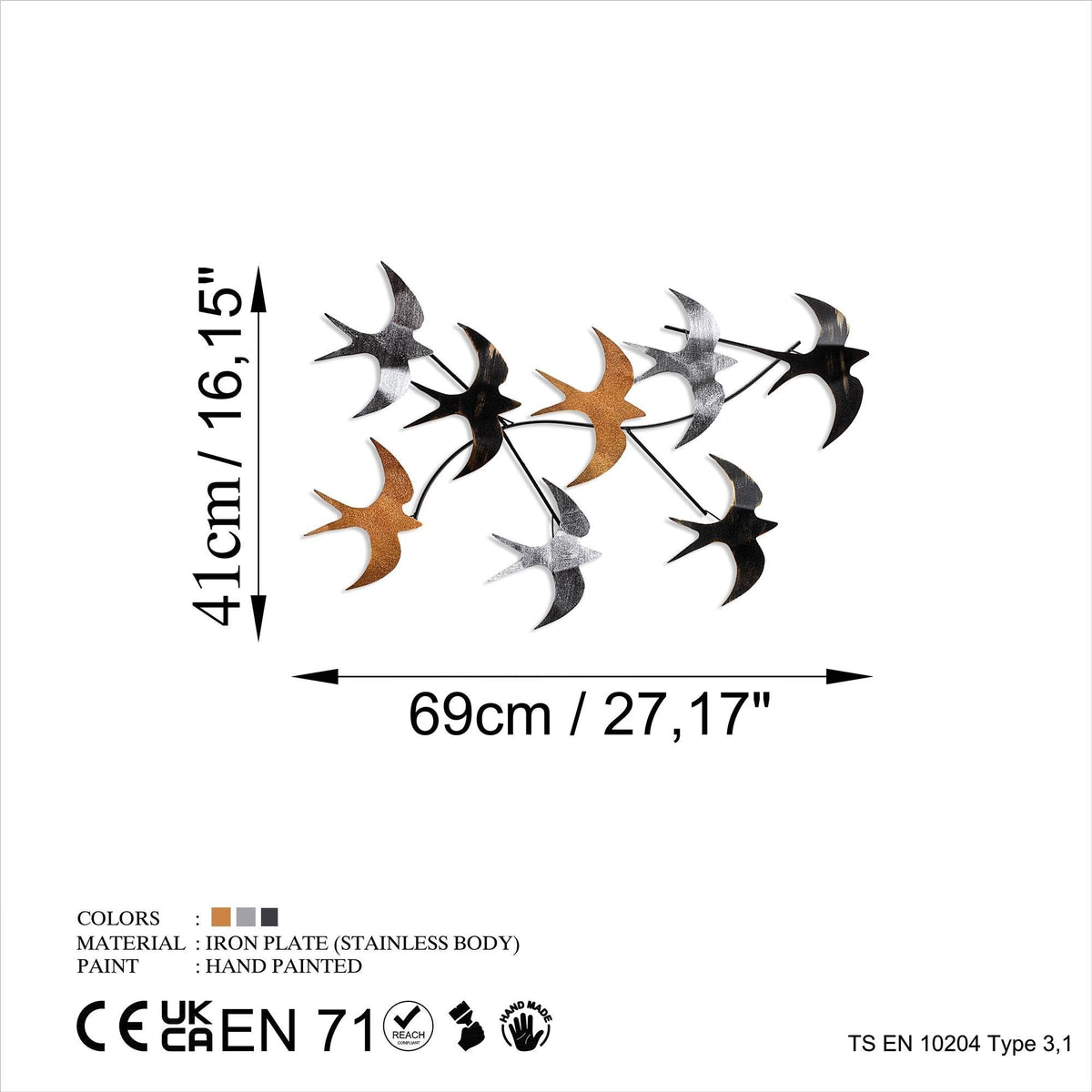 Bys-152 Dekoratif Metal Duvar Tablosu
