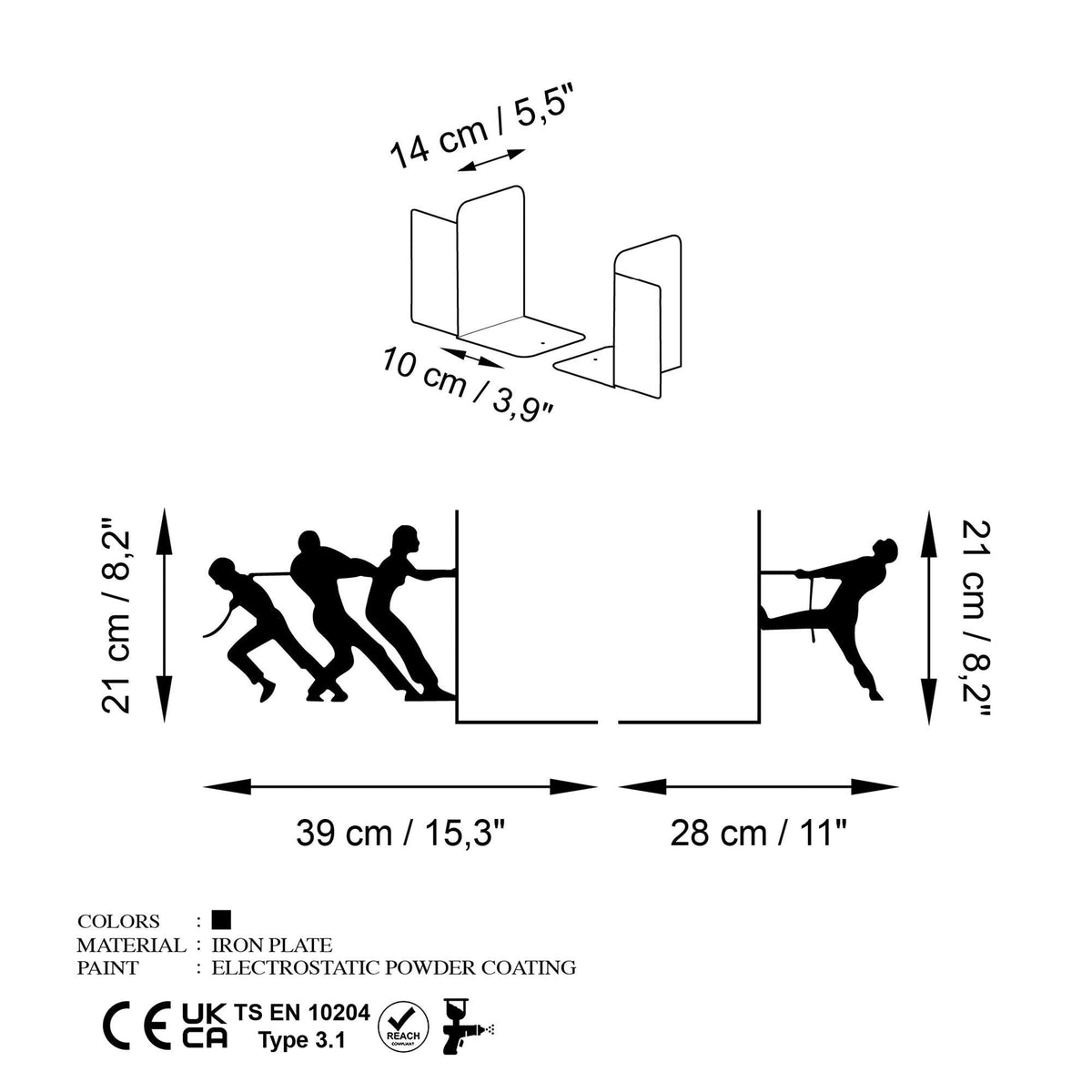 Kt-041 Dekoratif Metal Kitap Tutucu