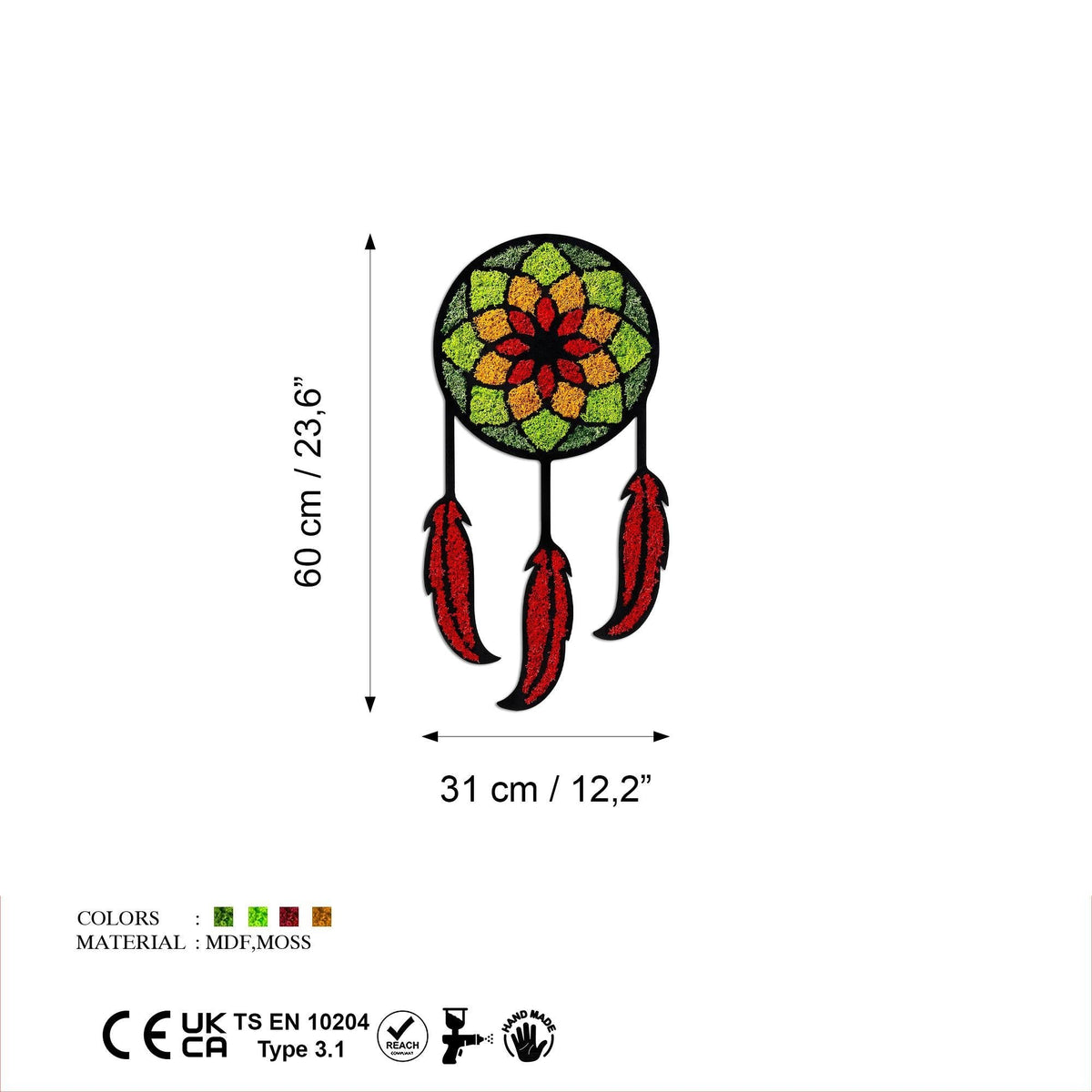 Yns-028 Dekoratif Yosun Duvar Tablosu