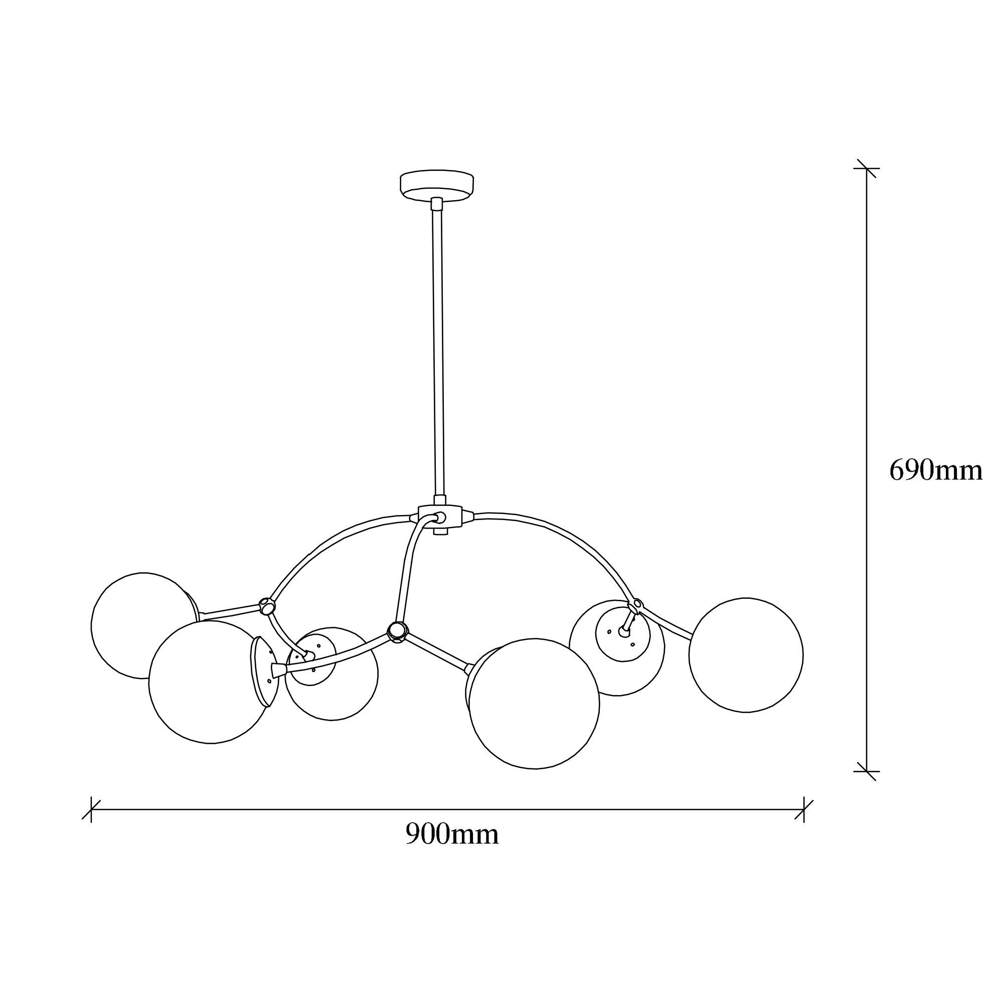 Delphara 1021 Cam Avize Aydınlatma