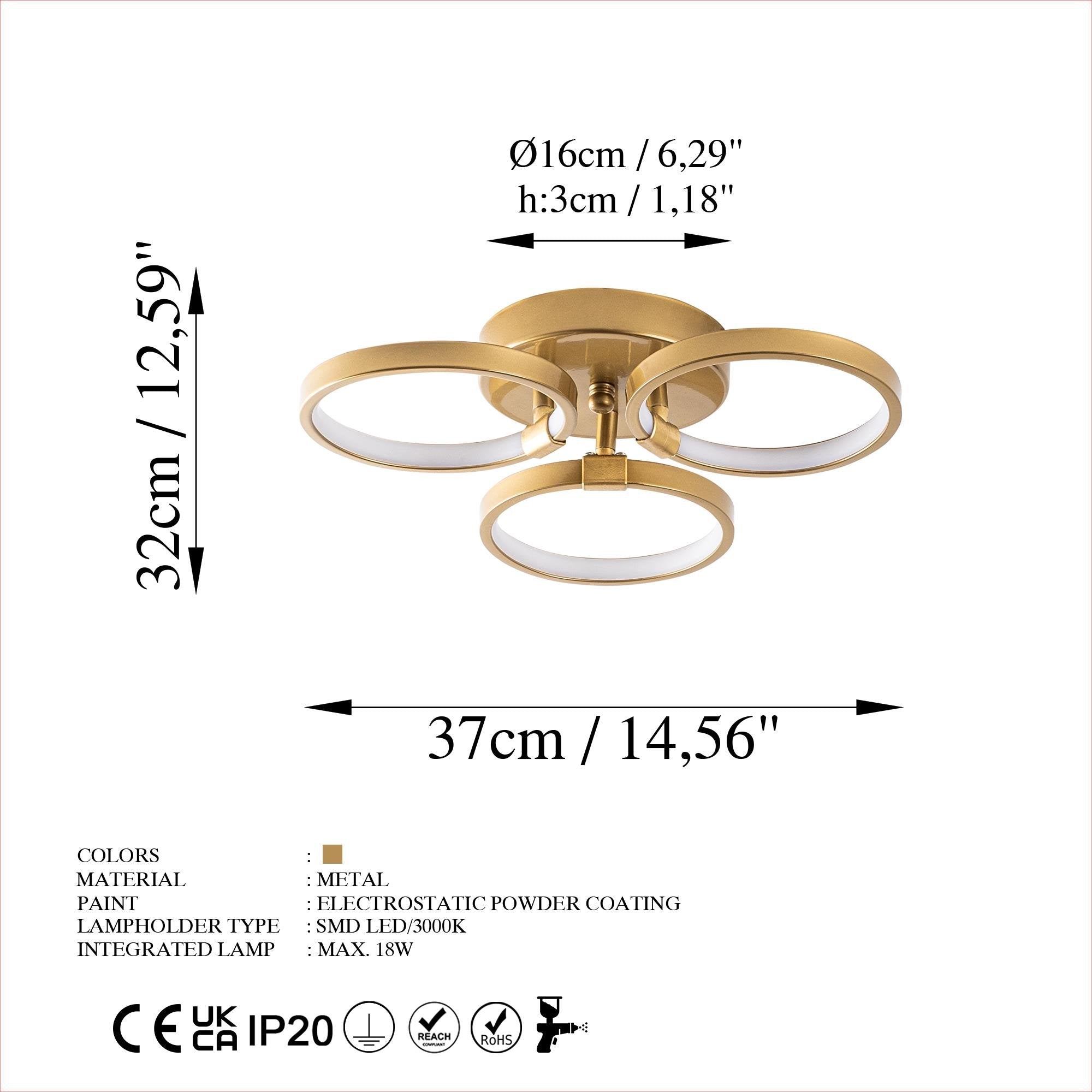 Irisara 13311 Led Plafonyer Aydınlatma