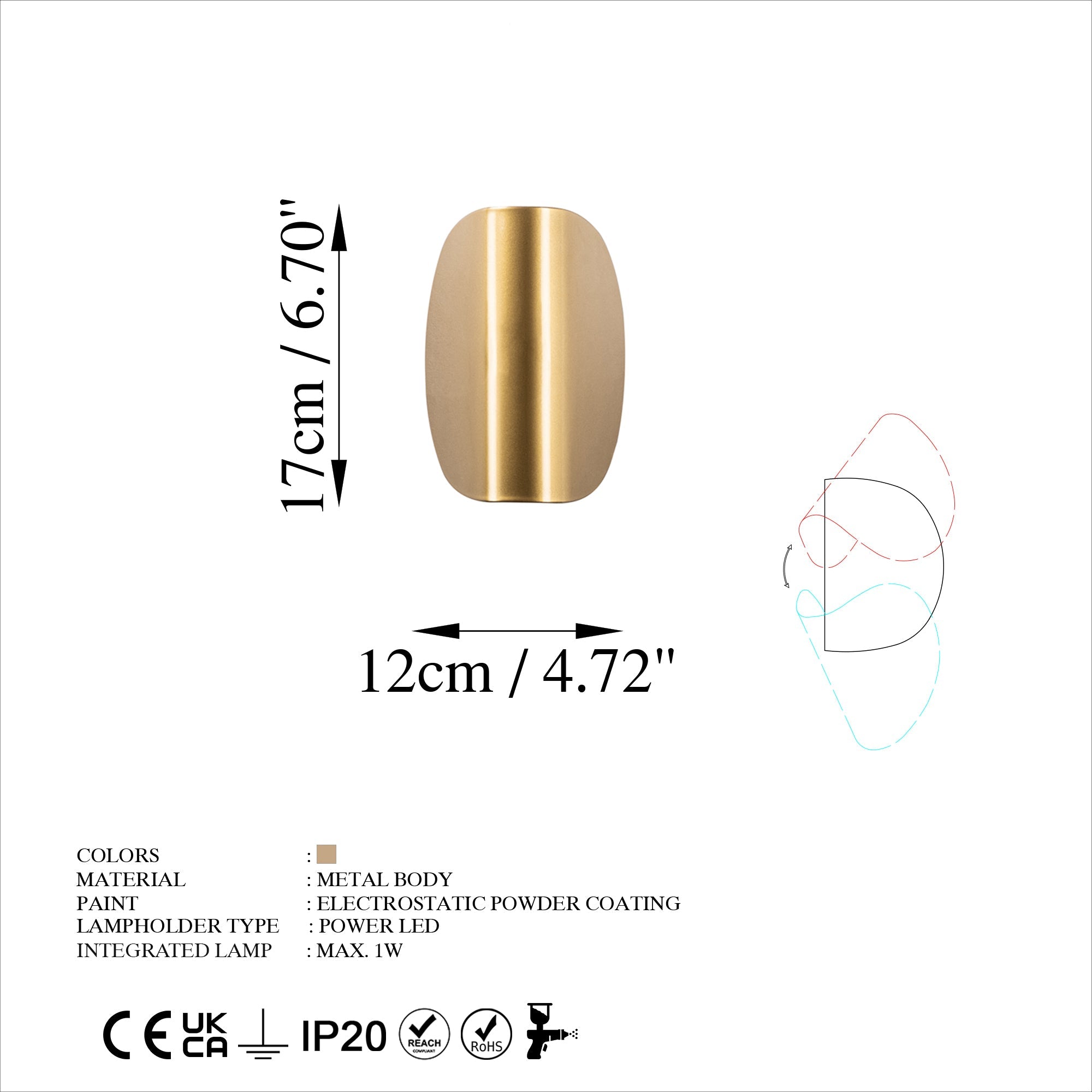 Lunaris 13624 Led Aplik Duvar Aydınlatma