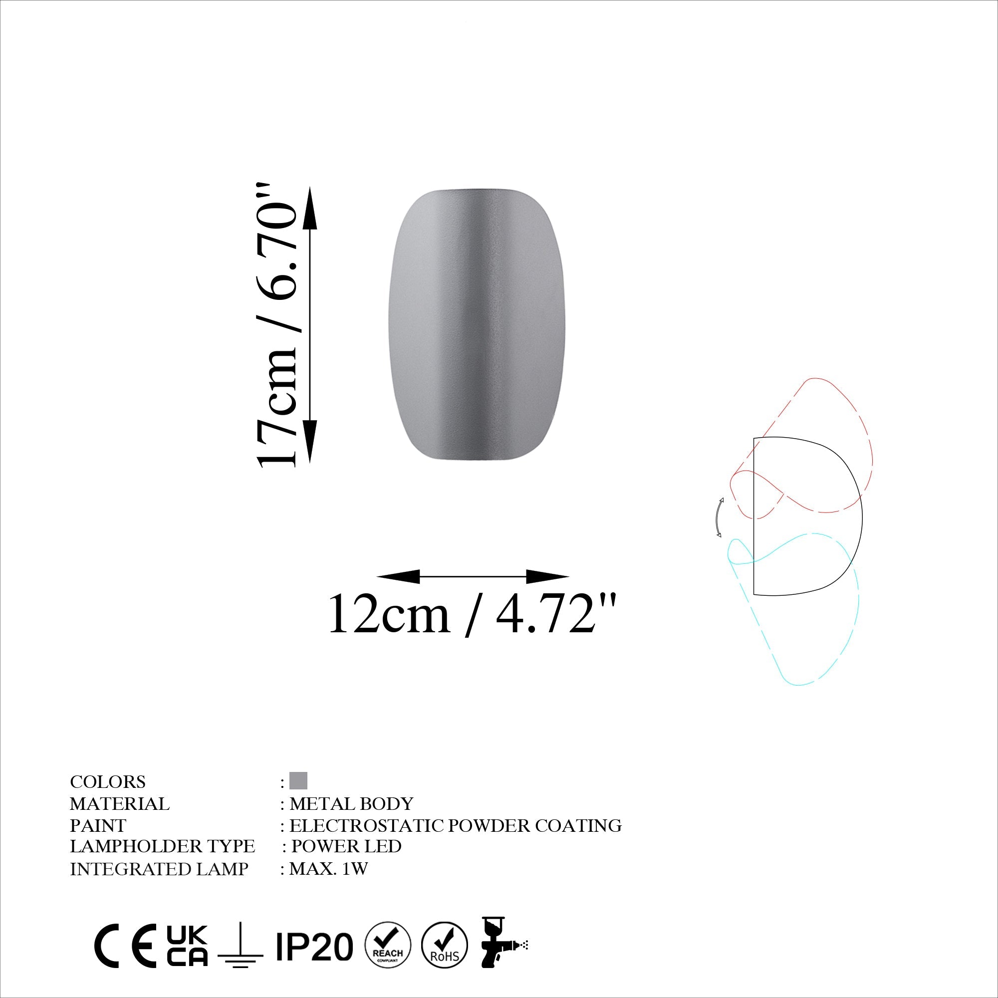 Lunaris 13625 Led Aplik Duvar Aydınlatma