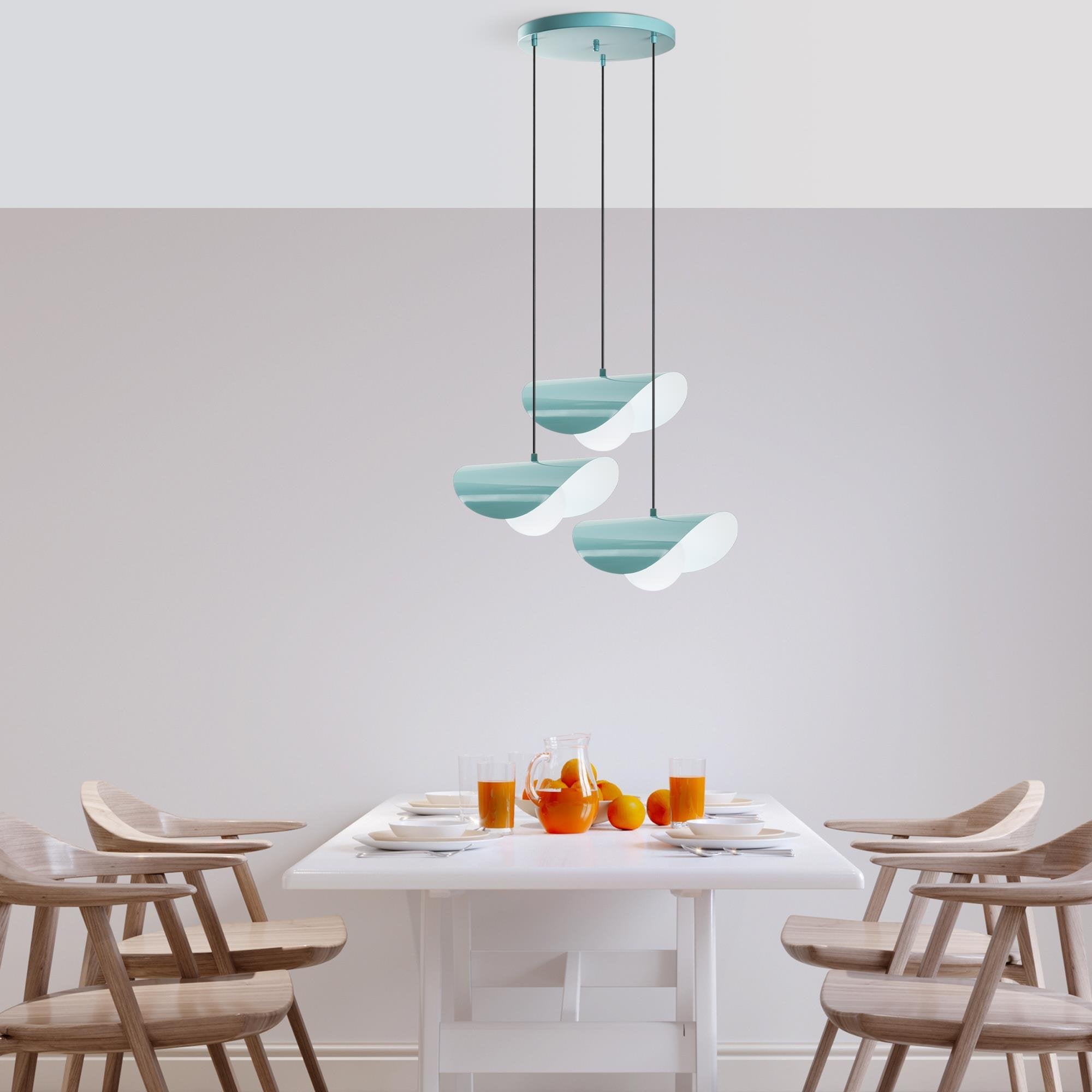 Marble 6141 Turkuaz Cam Sarkıt Aydınlatma