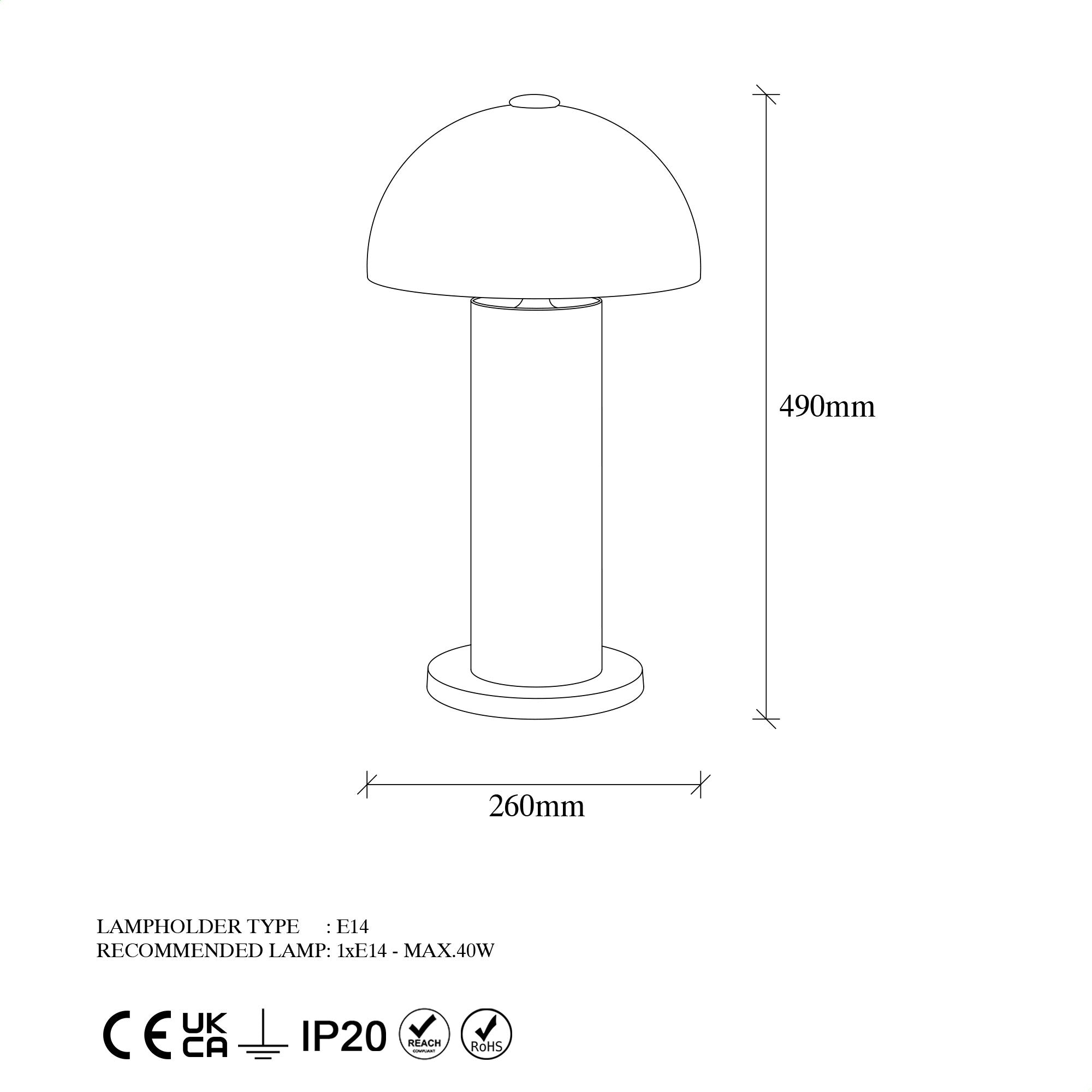 Oberon 11503 Sıvama Masa Lambası Aydınlatma