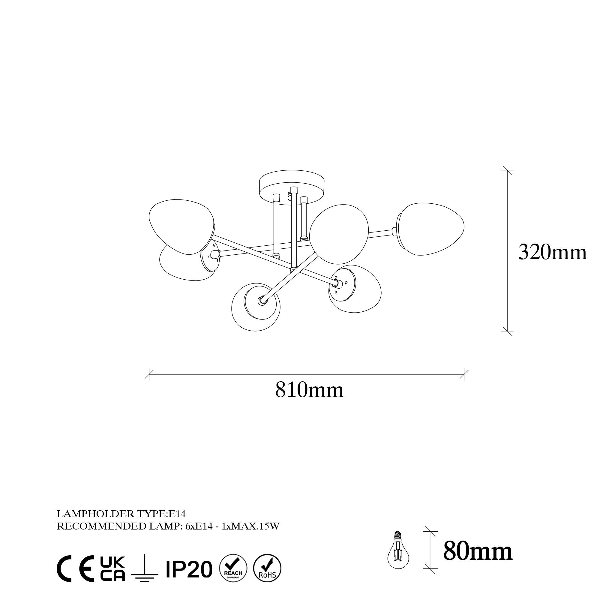 Onyxara 10400 Cam Plafonyer Aydınlatma