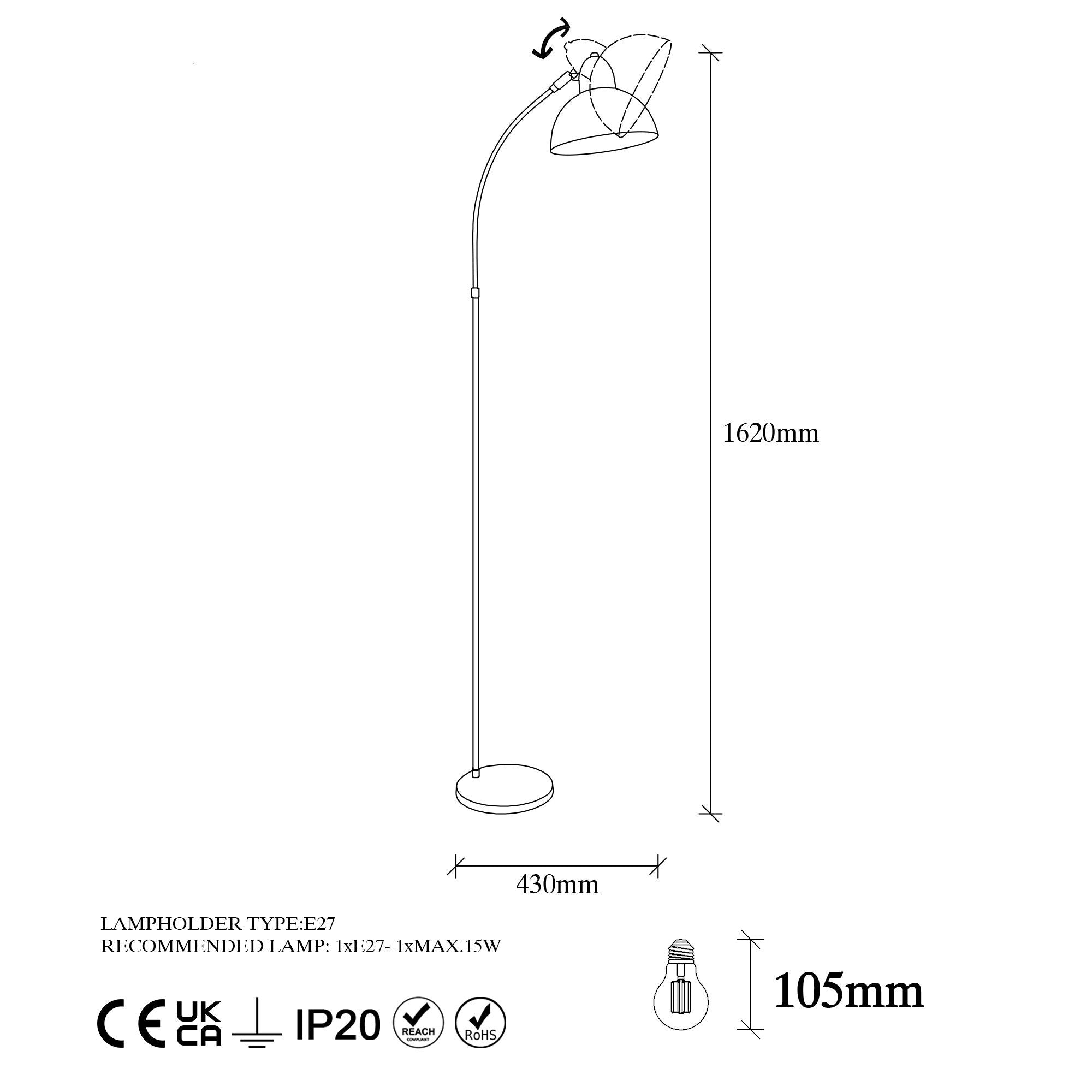 Rosara 10850 Sıvama Lambader Aydınlatma