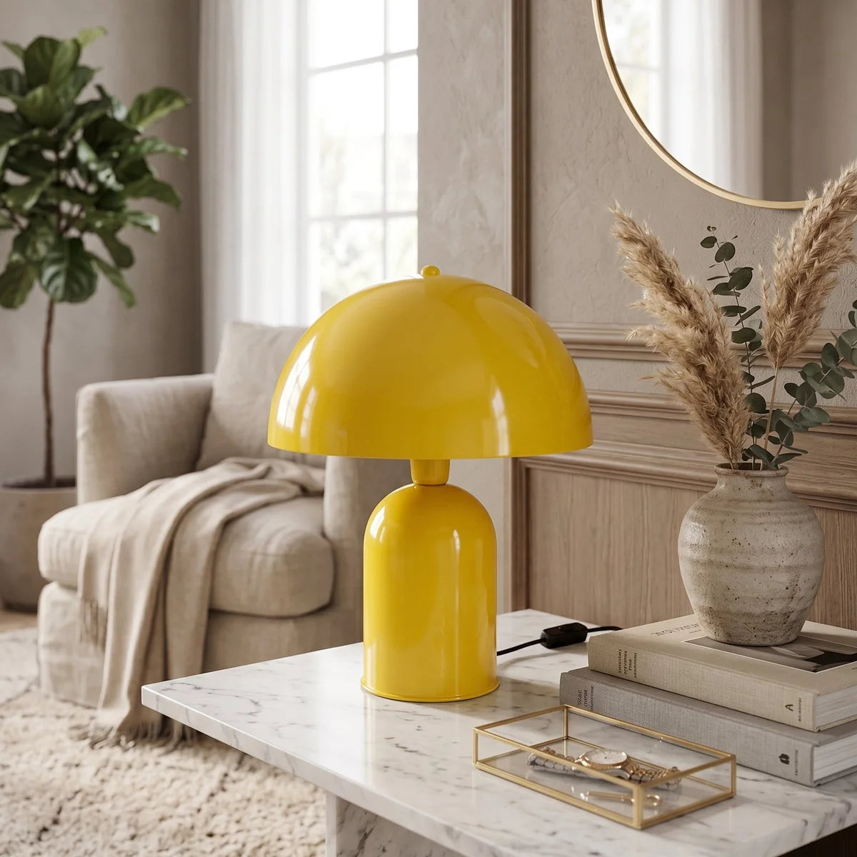 By Lamp-Soho Sarı Metal Masa Lambası-Masa Lambası-1-Milagron.com