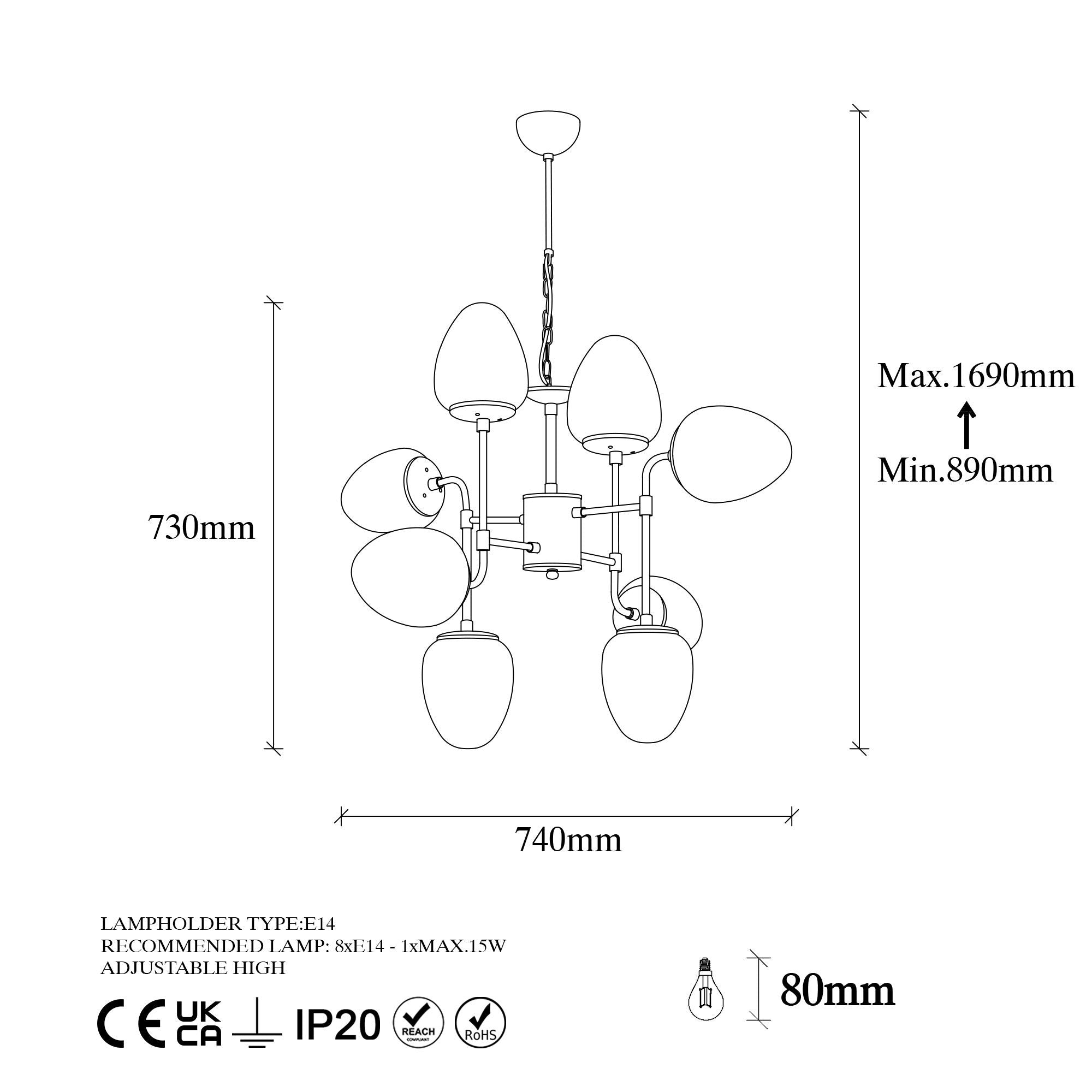 Thundera 10700 Cam Avize Aydınlatma
