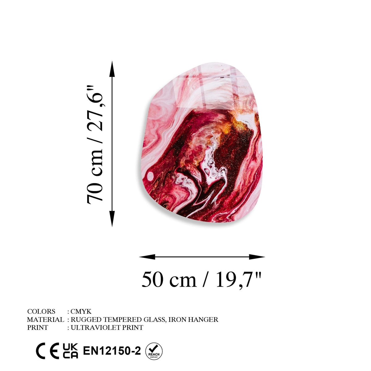 Uv-1090 Baskılı Cam Amorf Duvar Tablosu