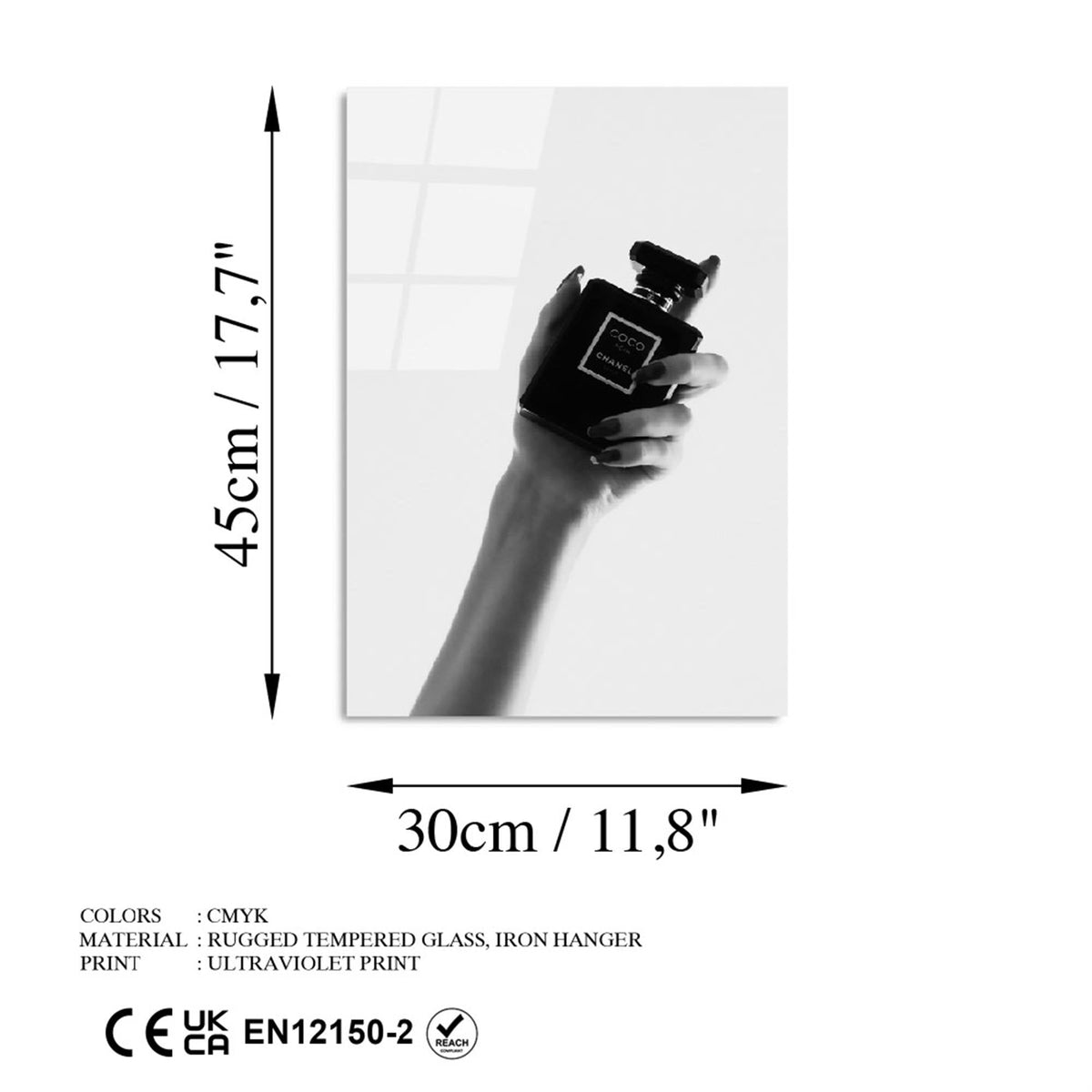 Uv-988 Baskılı Cam Dikdörtgen Duvar Tablosu