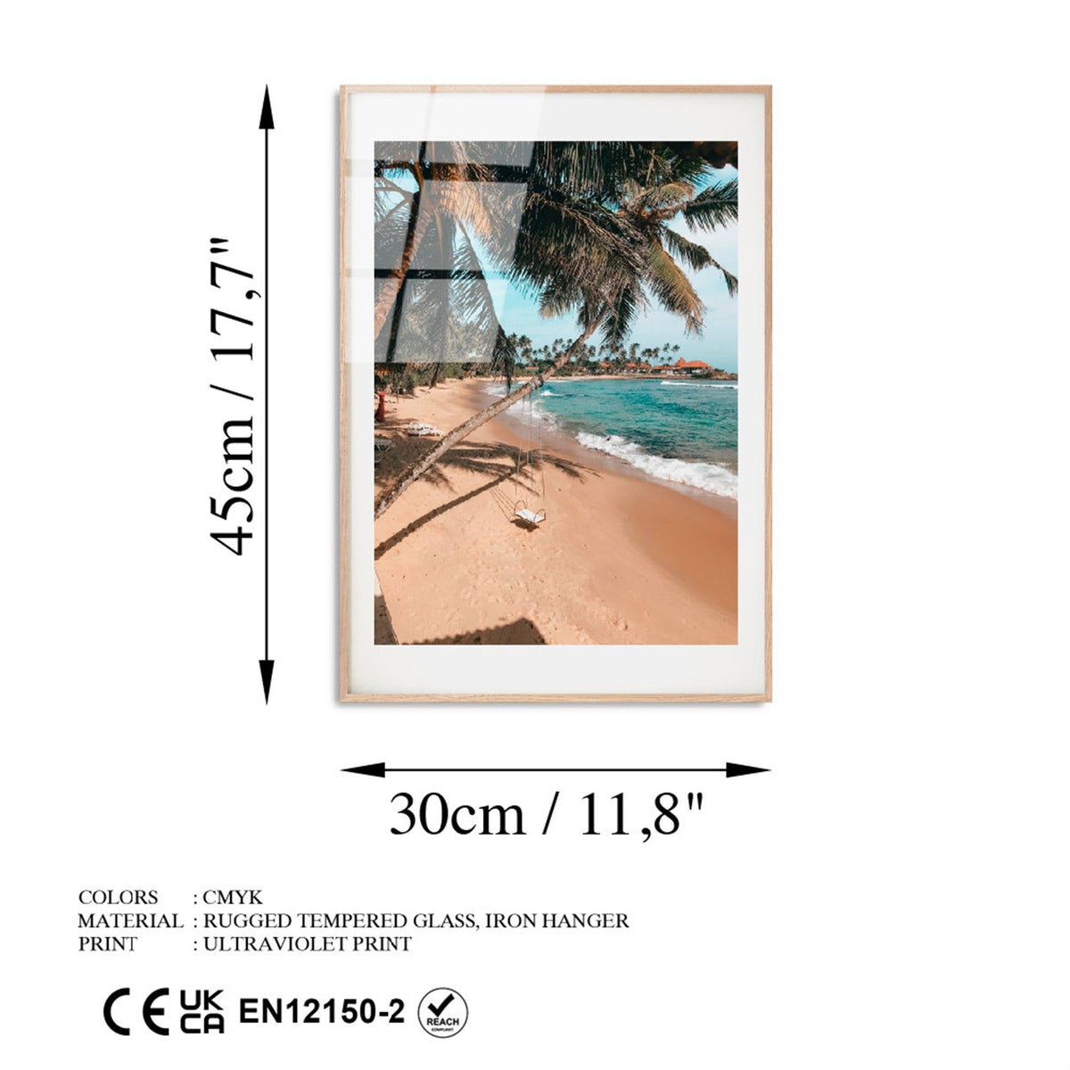 Uv-1071 Baskılı Cam Dikdörtgen Duvar Tablosu