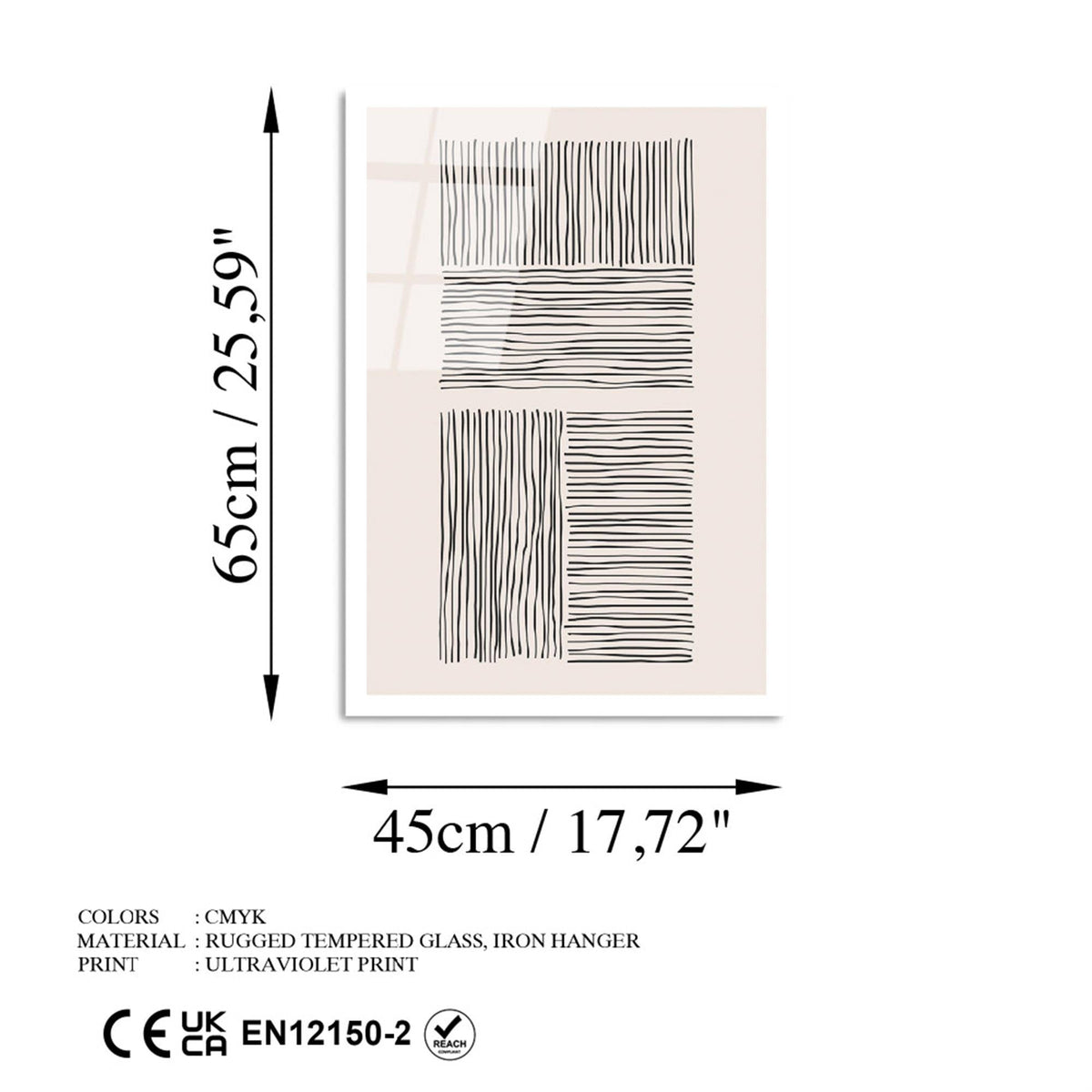Uv-891 Baskılı Cam Dikdörtgen Duvar Tablosu