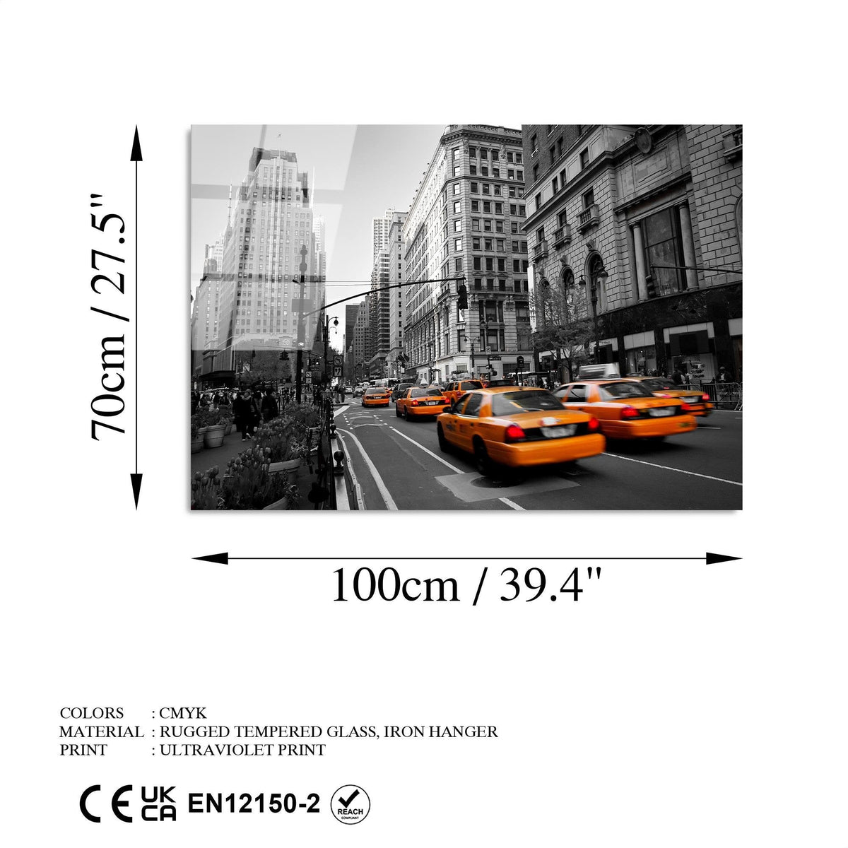 Uv-040 Baskılı Cam Dikdörtgen Duvar Tablosu