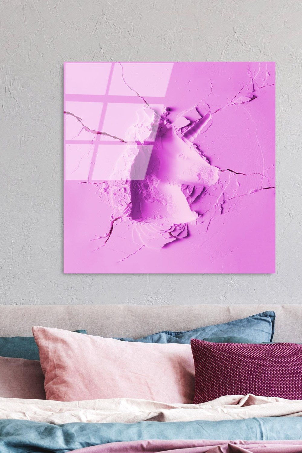 Uv Baskılı Cam Duvar Tablosu, Kare - 50x50 Cm - 0