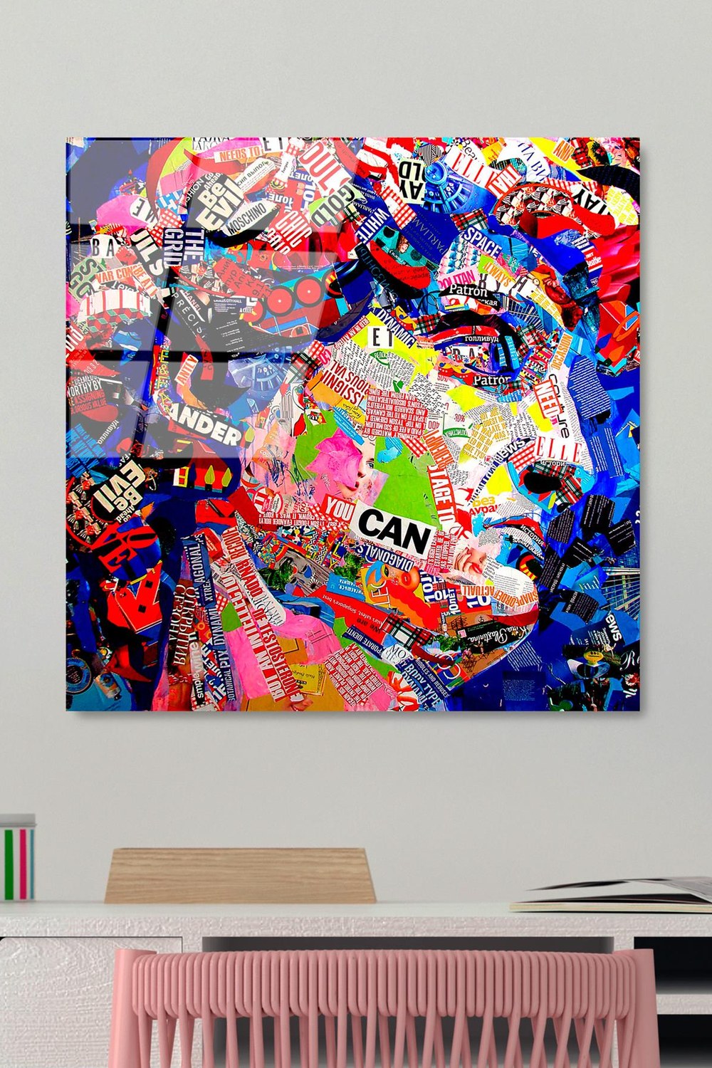 Uv Baskılı Cam Duvar Tablosu, Kare - 50x50 Cm - 1