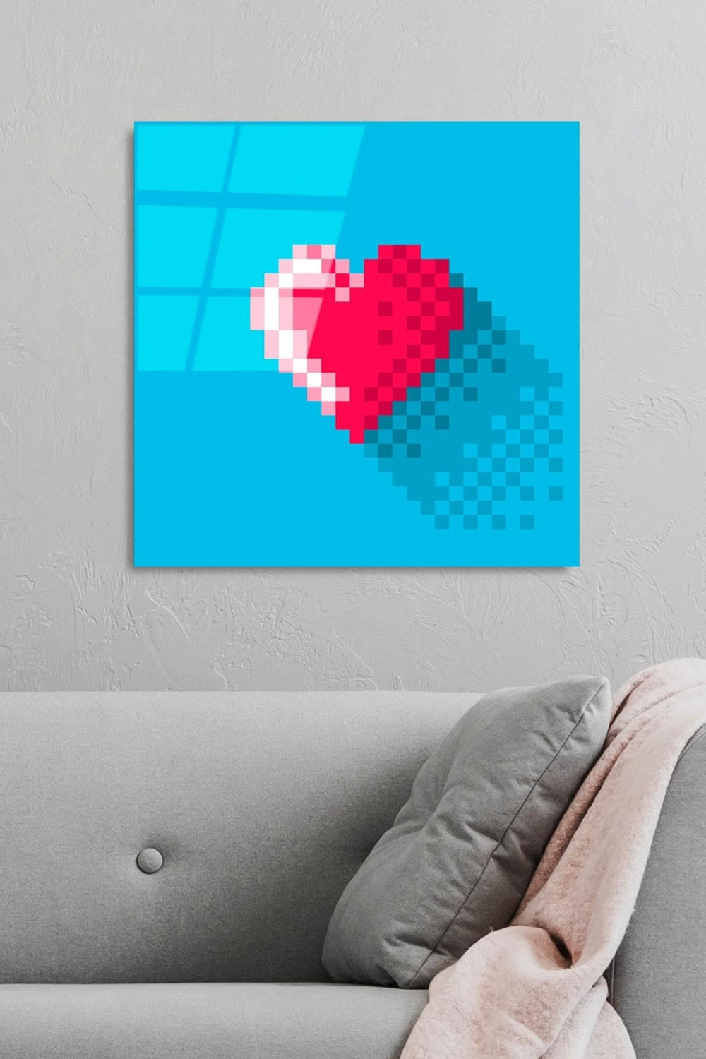 Uv Baskılı Cam Duvar Tablosu, Kare - 50x50 Cm - 2