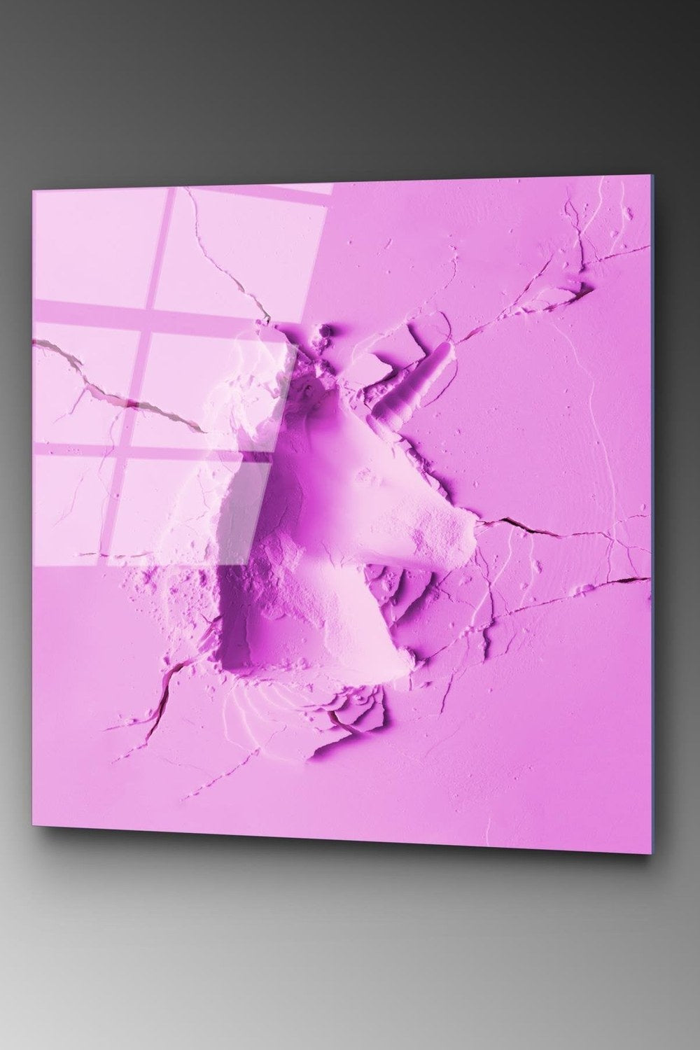 Uv Baskılı Cam Duvar Tablosu, Kare - 50x50 Cm - 3